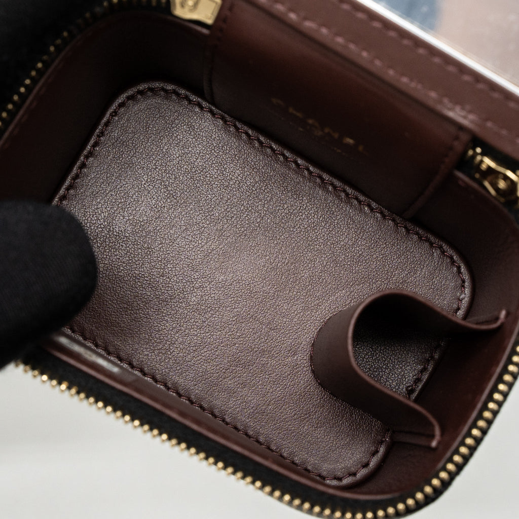 CHANEL MINI VANITY WITH CHAIN CAVIAR BLACK LGHW (MICROCHIP)