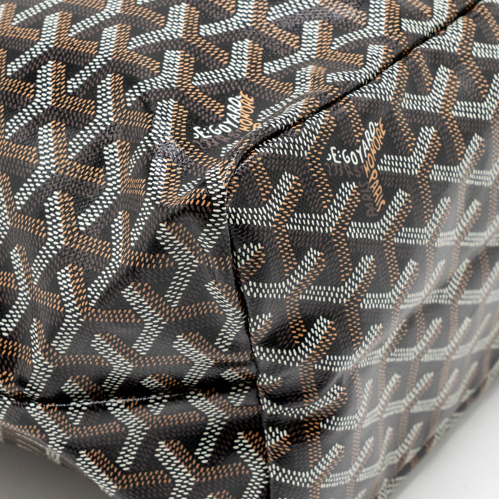 GOYARD SAINT LOUIS PM BAG GOYARDINE CANVAS/CALFSKIN NATUREL SHW