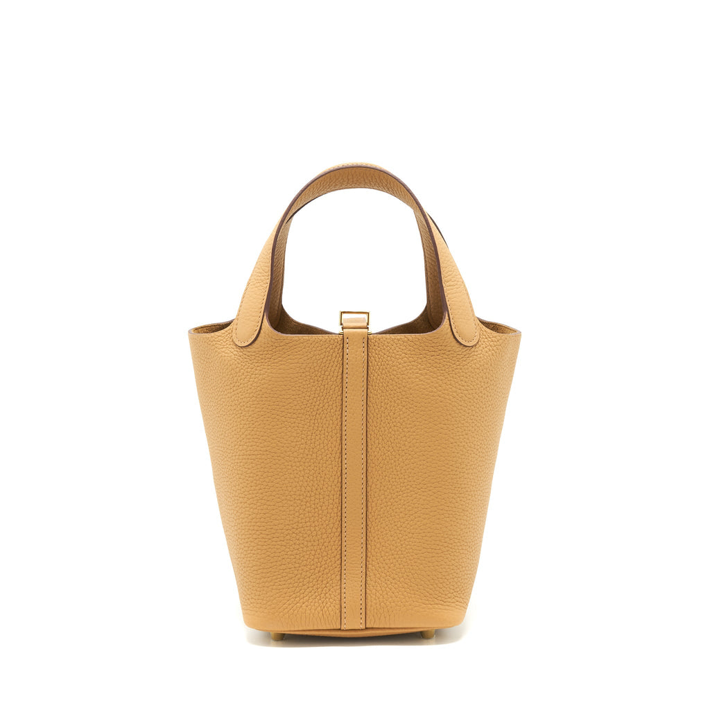 HERMES PICOTIN 18 LOCK BAG 4Z BISCUIT GHW