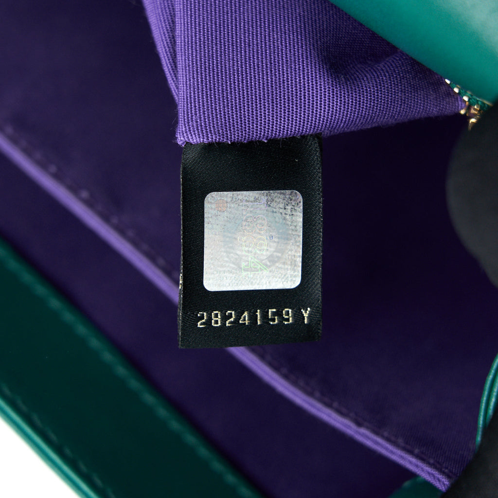 BVLGARI TOP HANDLE SERPENTI FOREVER BAG GREEN