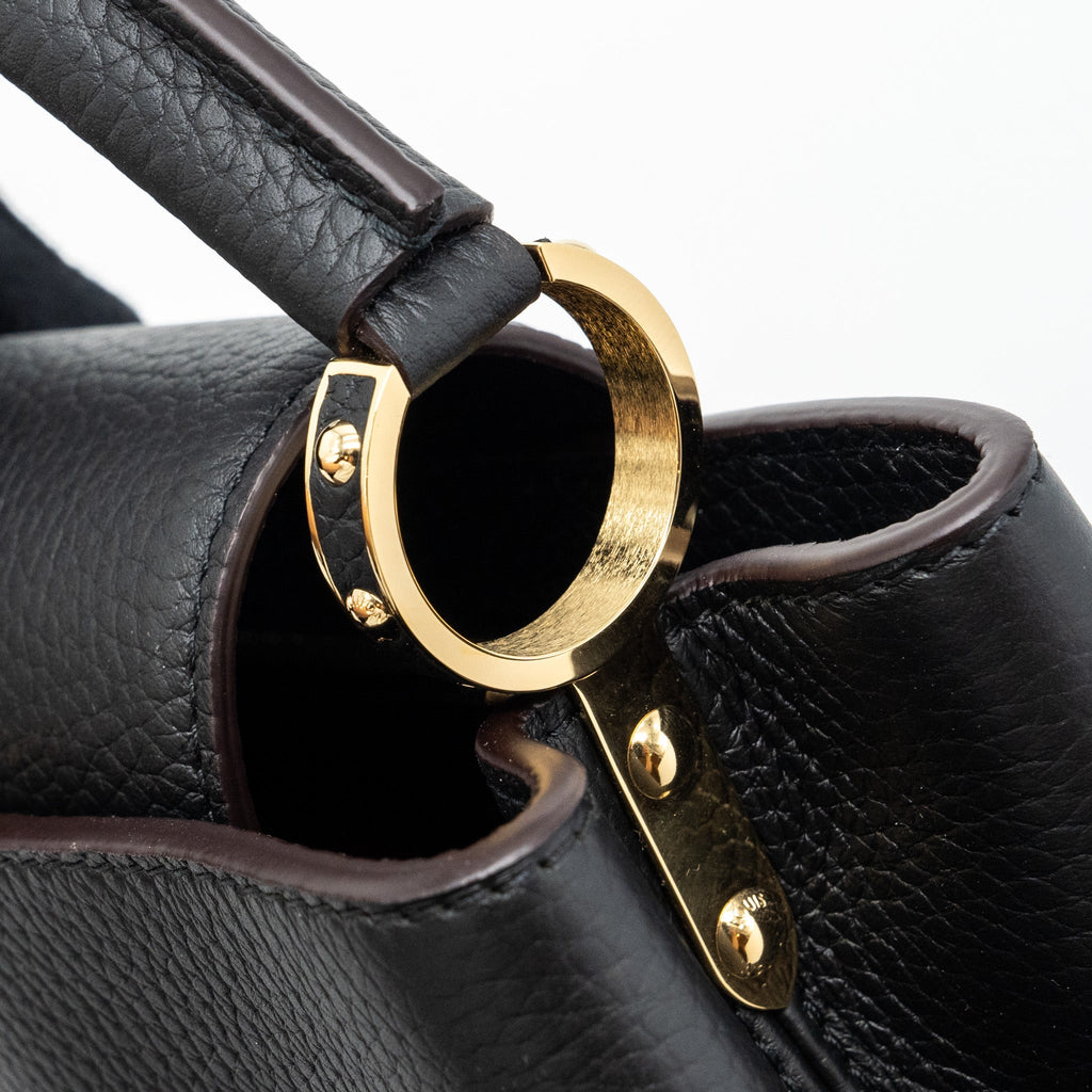 LOUIS VUITTON CAPUCINES BB TAURILLON BLACK GHW(NEW VERSION)