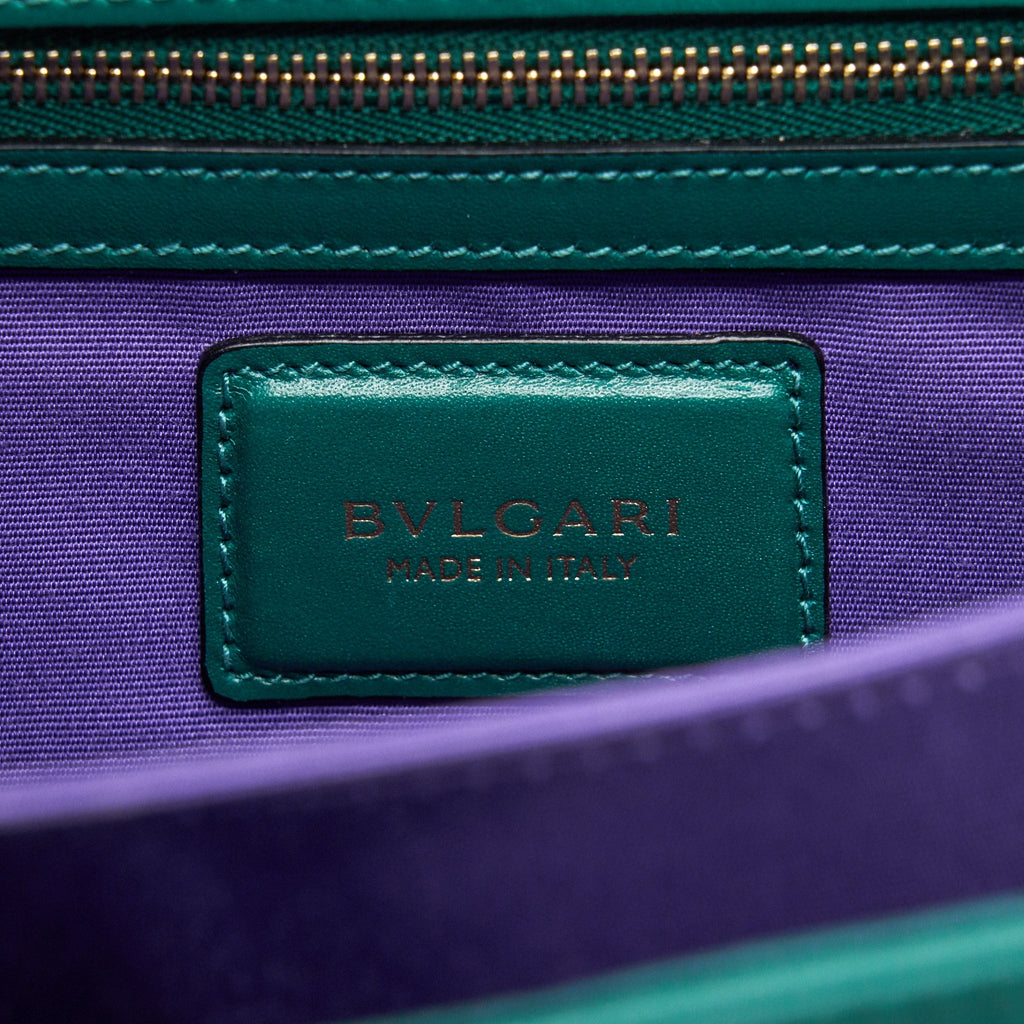 BVLGARI TOP HANDLE SERPENTI FOREVER BAG GREEN