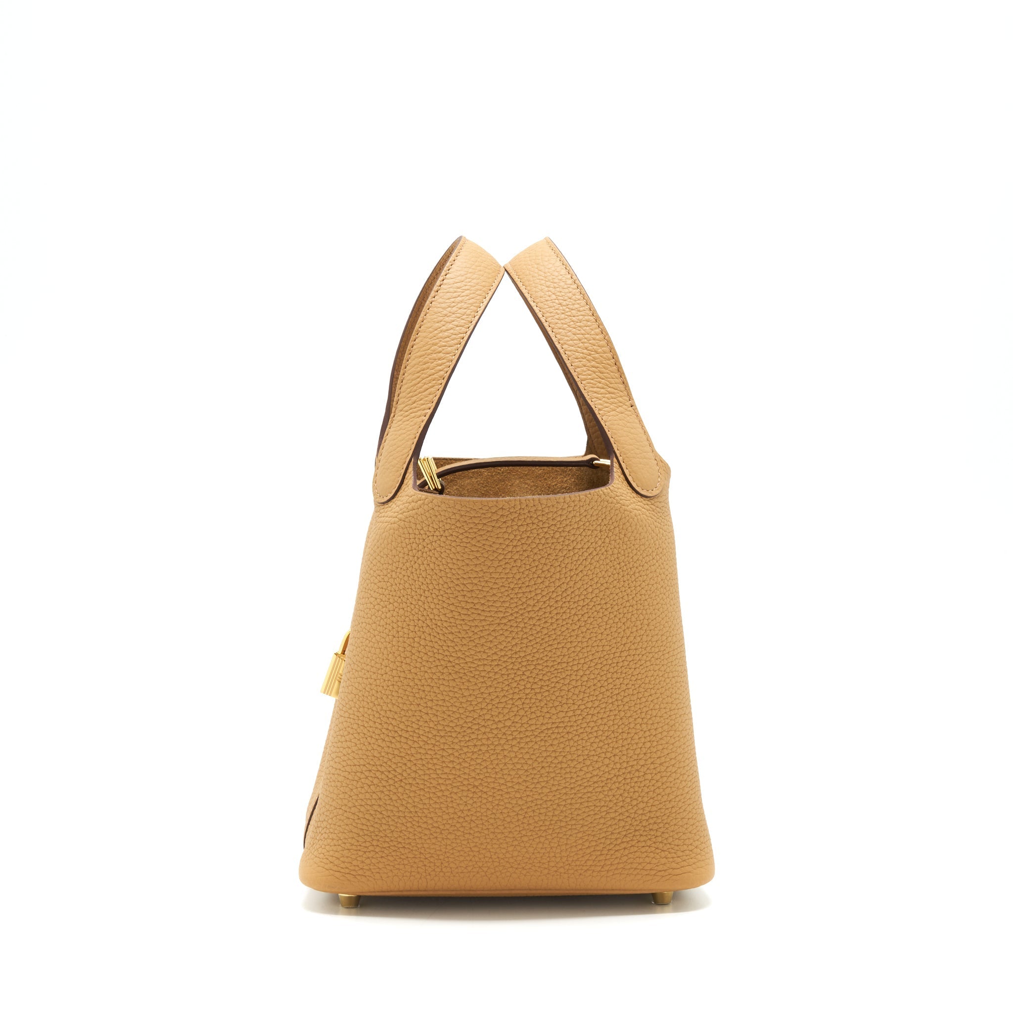 HERMES PICOTIN 18 LOCK BAG 4Z BISCUIT GHW