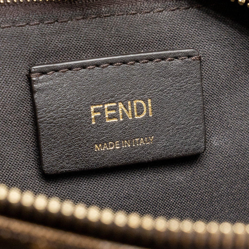FENDI ROMA FENDI WAIST BAG CANVAS BROWN GHW