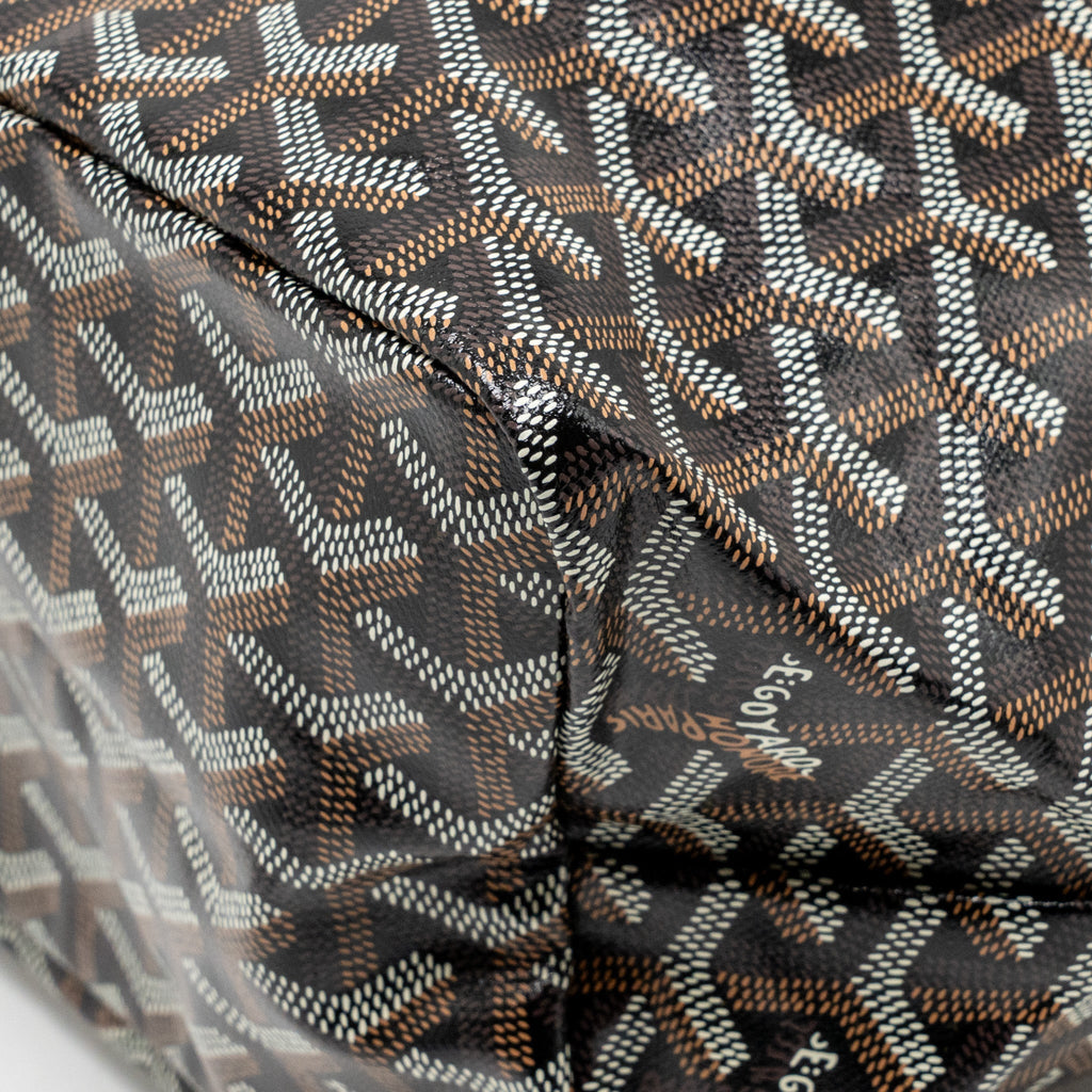 GOYARD SAINT LOUIS PM BAG GOYARDINE CANVAS/CALFSKIN NATUREL SHW