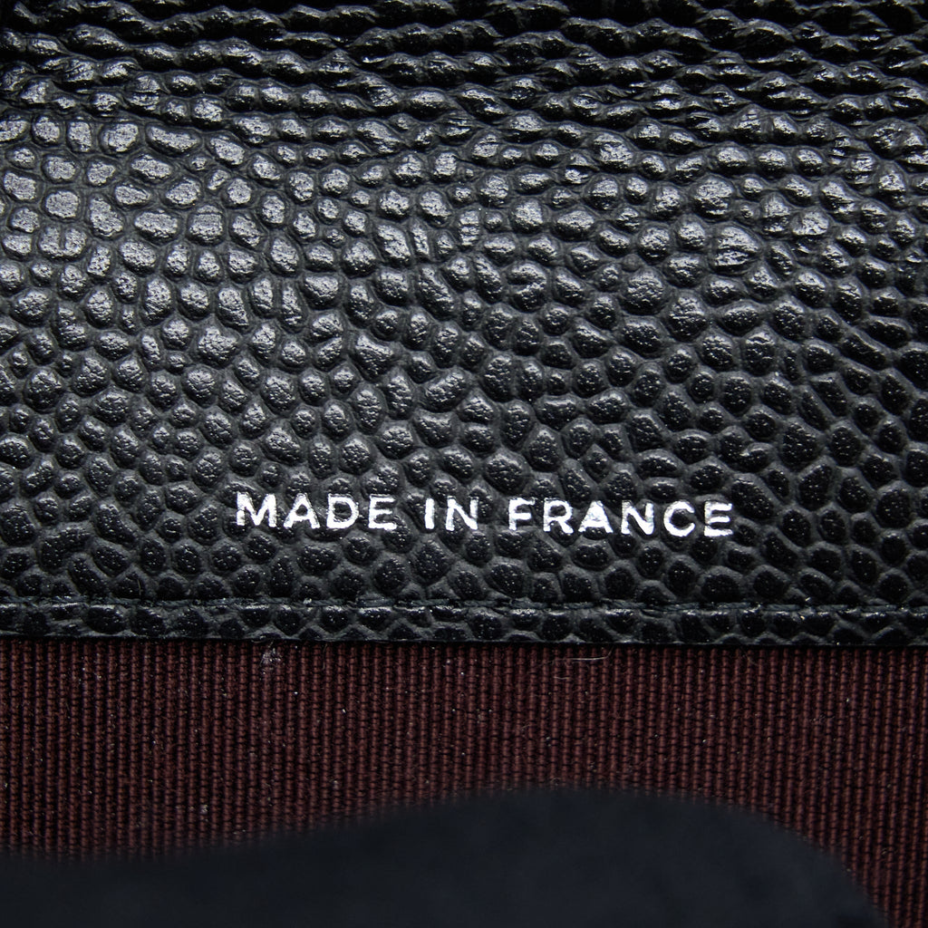 CHANEL CLASSIC FLAP CARD HOLDER CAVIAR BLACK SHW