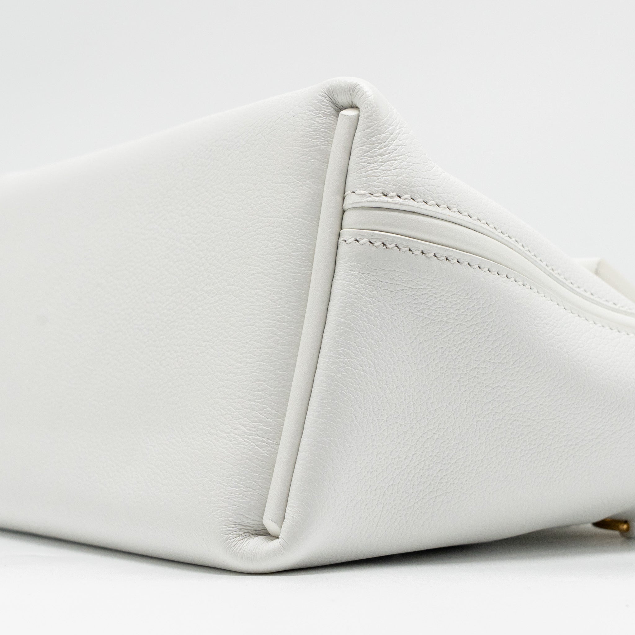 HERMES MINI 2424 24/24-21 BAG EVERCOLOR/SWIFT NEW WHITE GHW