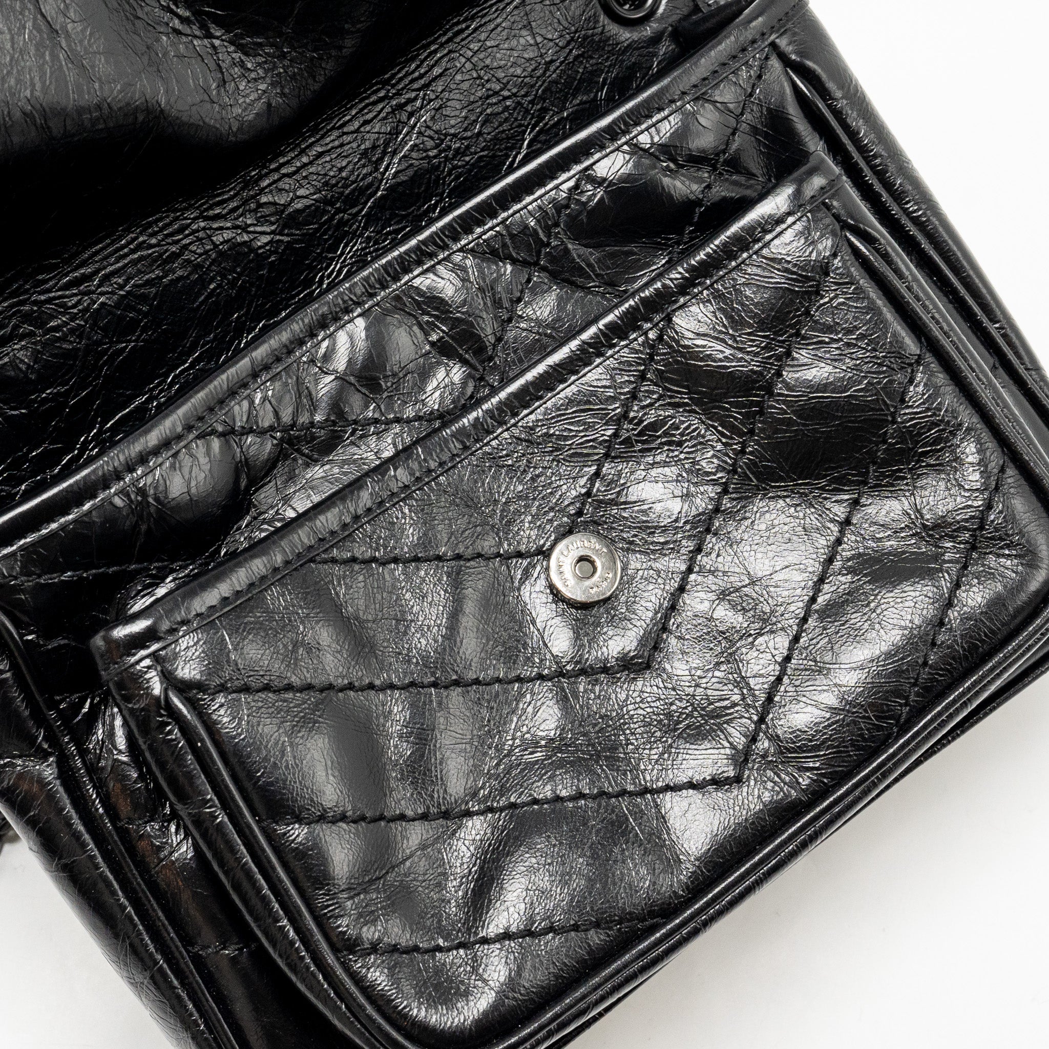 SAINT LAURENT/YSL BABY NIKI BAG CALFSKIN SO BLACK