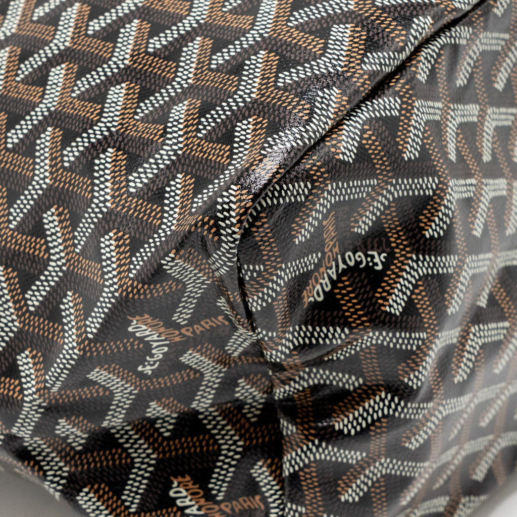 GOYARD SAINT LOUIS PM BAG GOYARDINE CANVAS/CALFSKIN NATUREL SHW