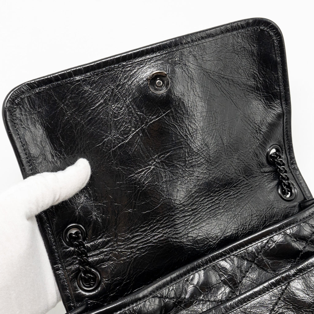 SAINT LAURENT/YSL BABY NIKI BAG CALFSKIN SO BLACK