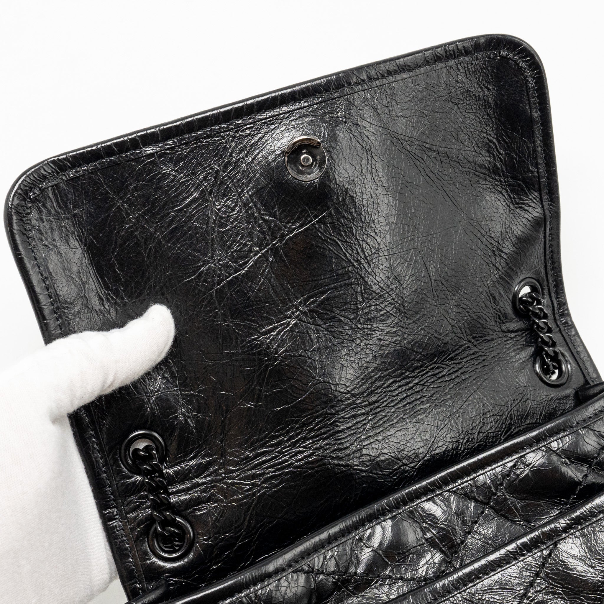 SAINT LAURENT/YSL BABY NIKI BAG CALFSKIN SO BLACK