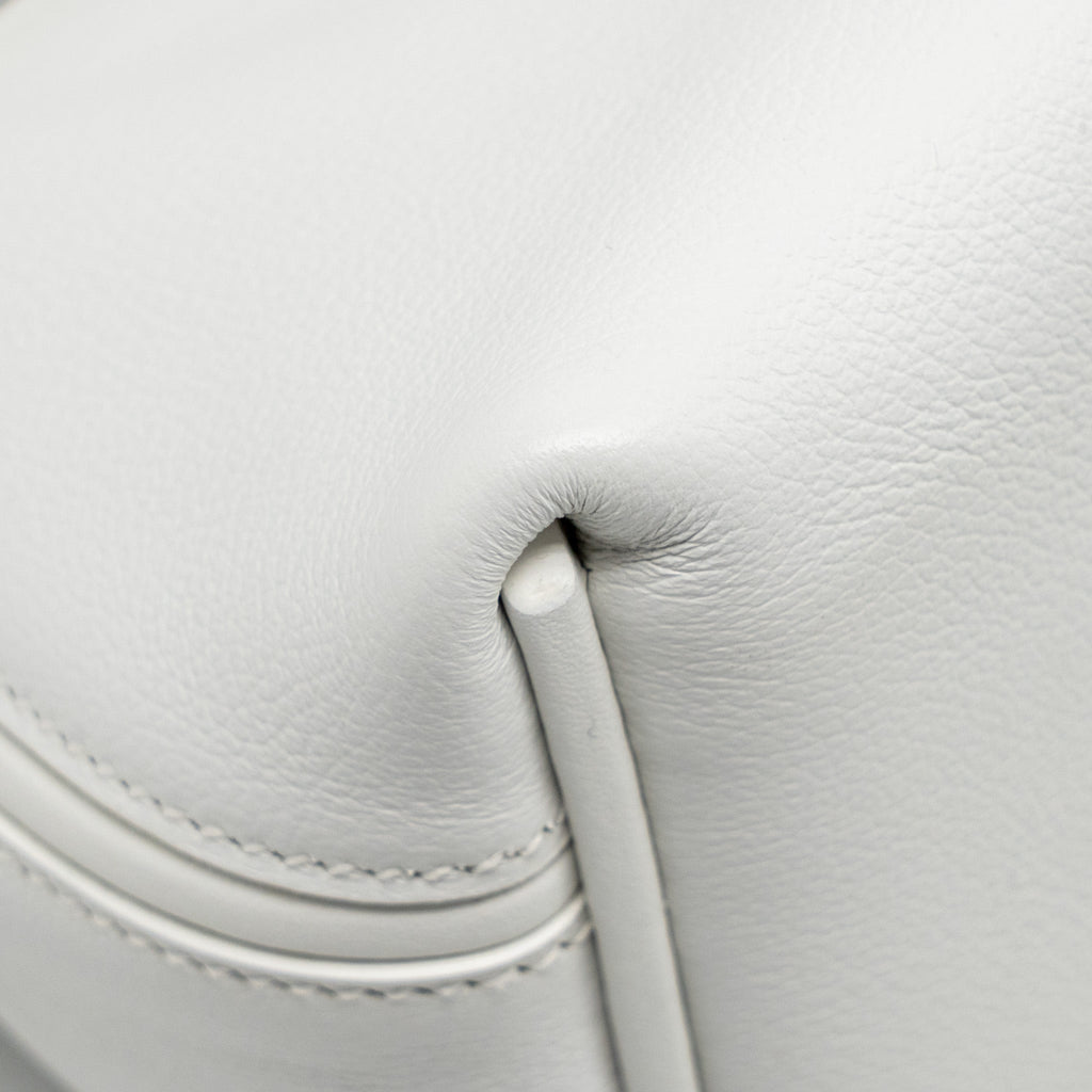 HERMES MINI 2424 24/24-21 BAG EVERCOLOR/SWIFT NEW WHITE GHW