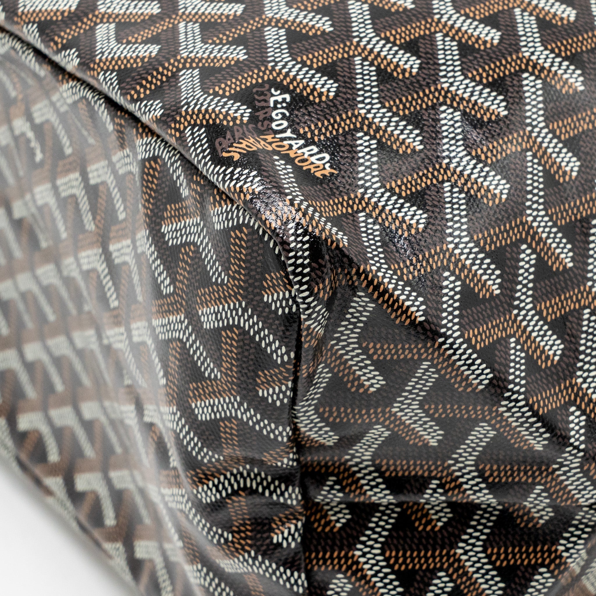 GOYARD SAINT LOUIS PM BAG GOYARDINE CANVAS/CALFSKIN NATUREL SHW