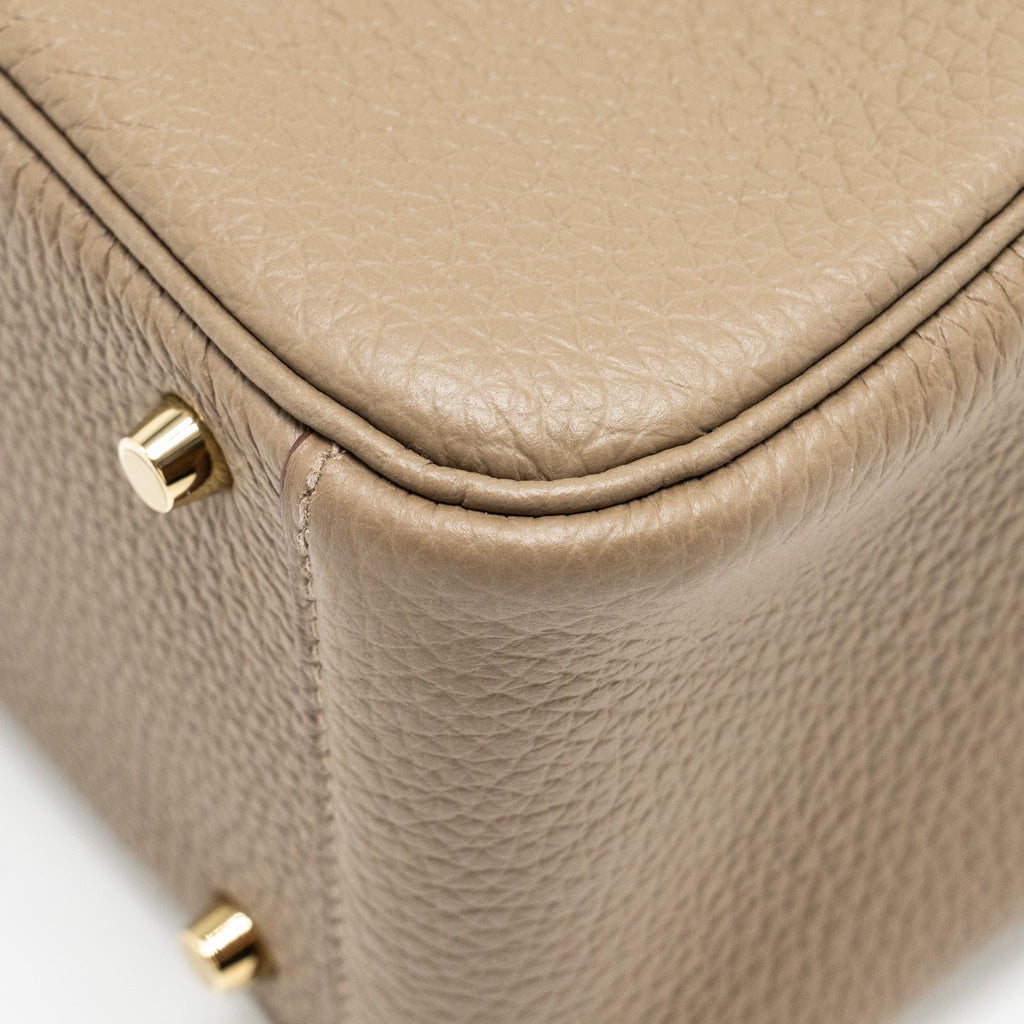 HERMES MINI LINDY CLEMENCE ETOUPE WITH CHAI-NATA-BLUE BRUME STRAP GHW