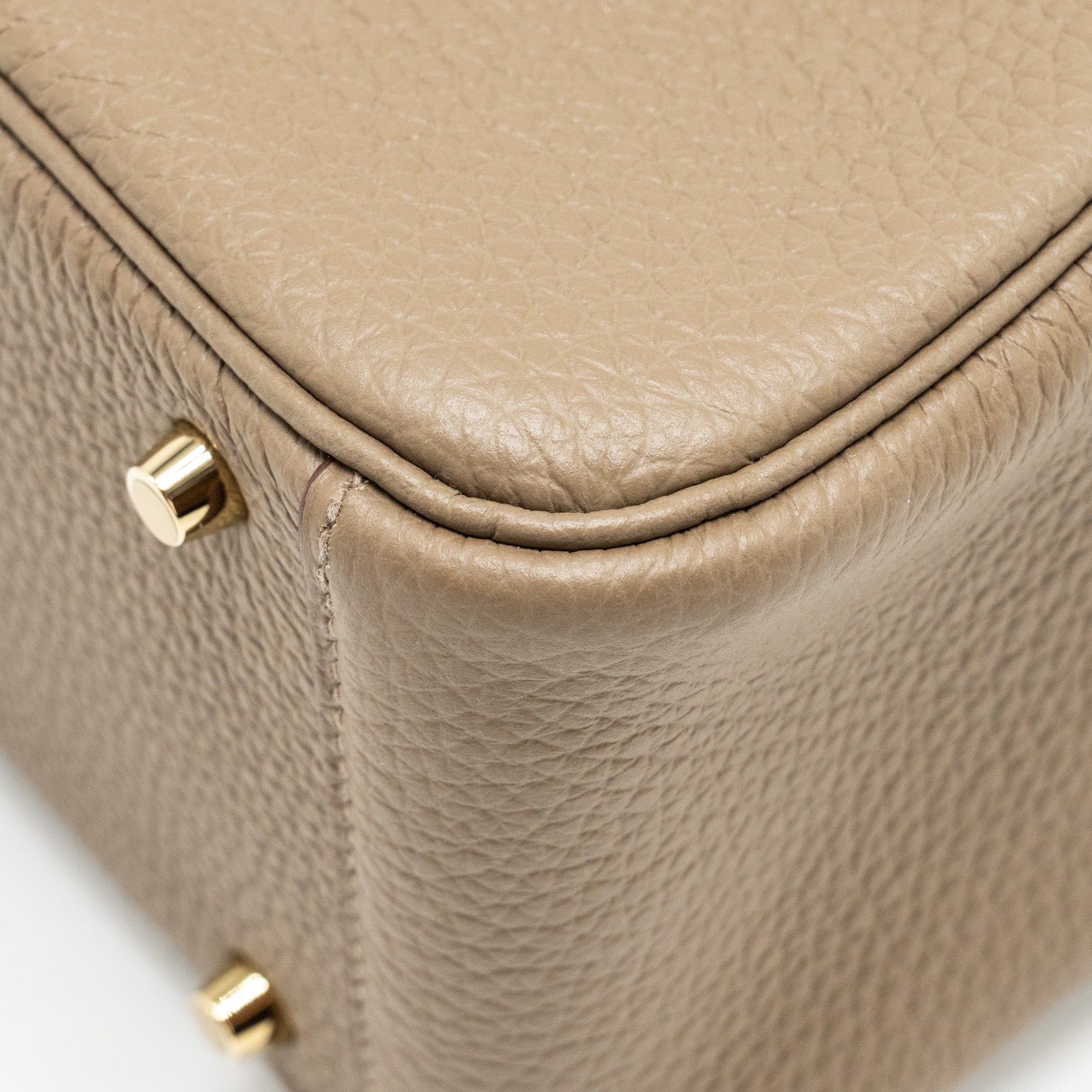 HERMES MINI LINDY CLEMENCE ETOUPE WITH CHAI-NATA-BLUE BRUME STRAP GHW