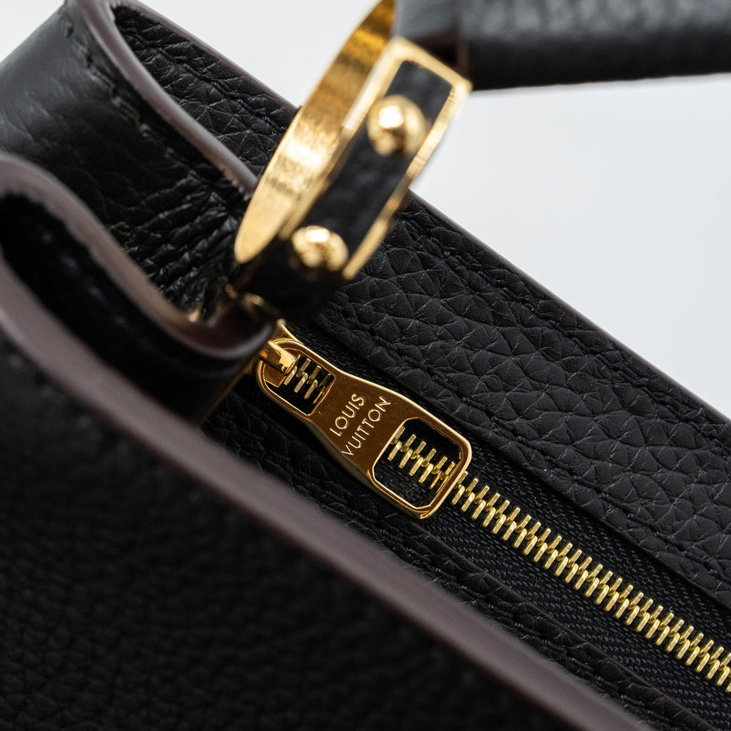 LOUIS VUITTON CAPUCINES BB TAURILLON BLACK GHW(NEW VERSION)