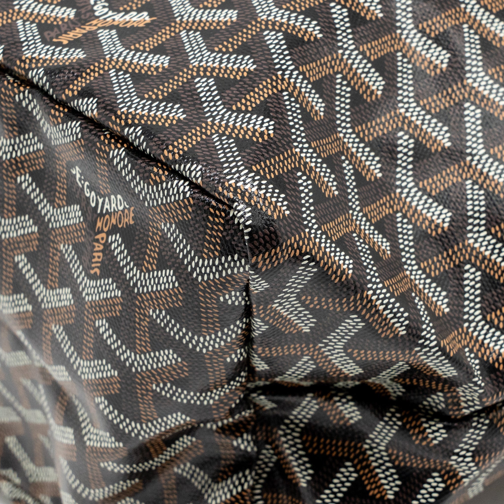 GOYARD SAINT LOUIS PM BAG GOYARDINE CANVAS/CALFSKIN BLACK SHW