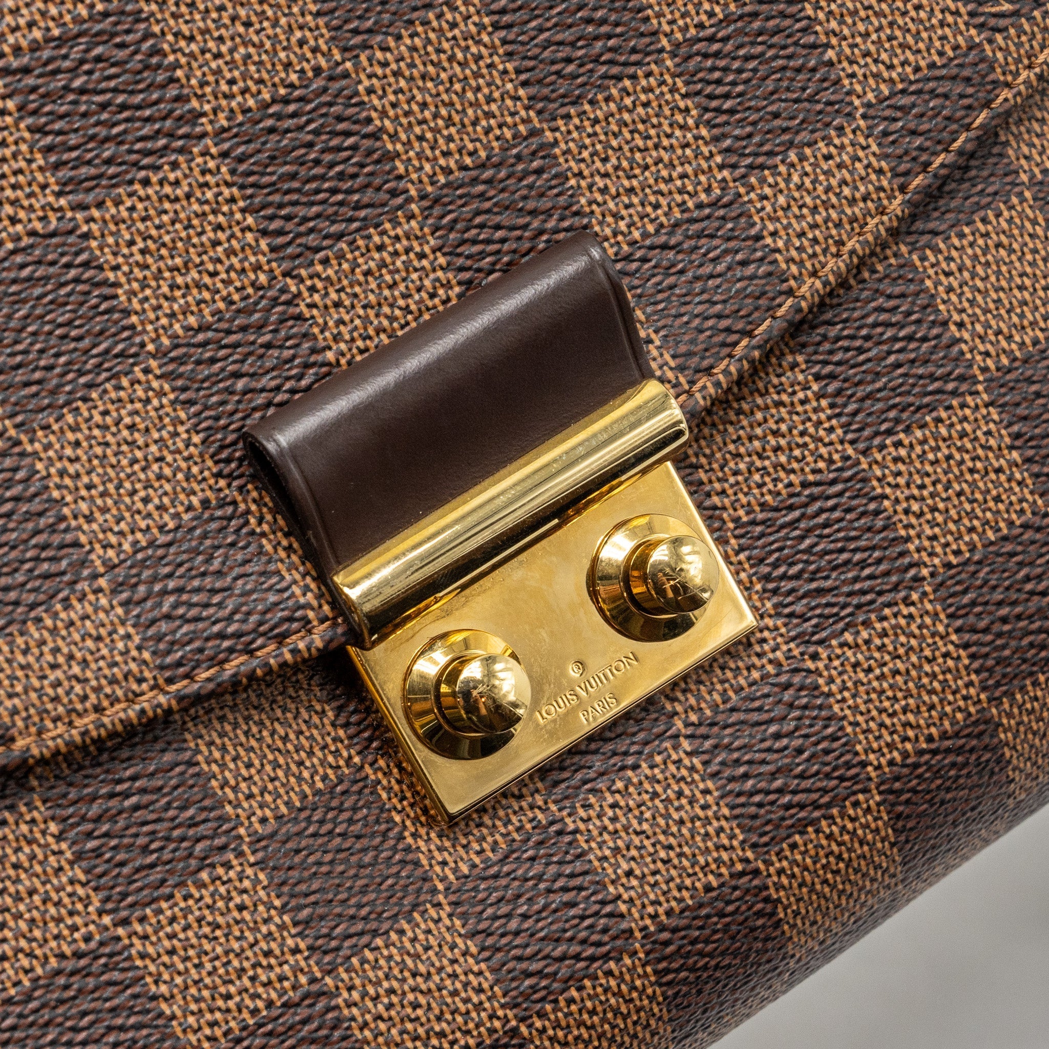 LOUIS VUITTON CROISETTE DAMIER EBENE CANVAS GHW
