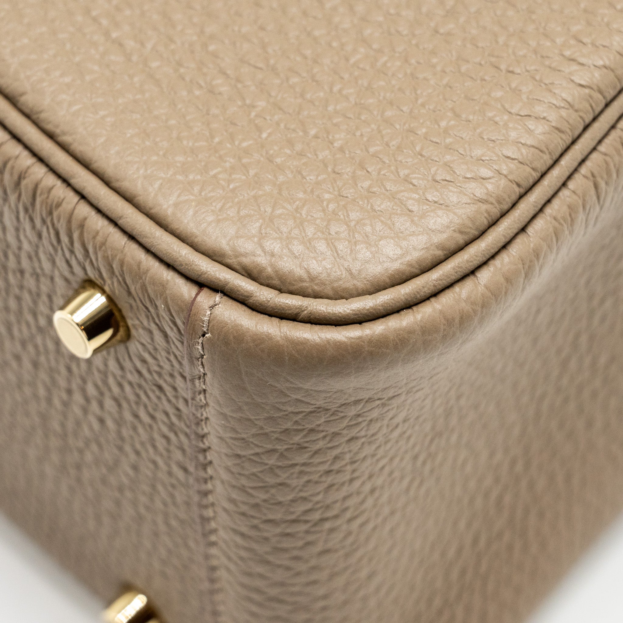 HERMES MINI LINDY CLEMENCE ETOUPE WITH CHAI-NATA-BLUE BRUME STRAP GHW