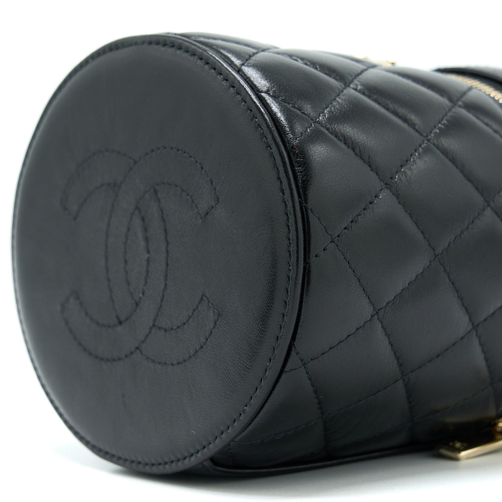 CHANEL 22S TOP HANDLE VANITY LAMBSKIN BLACK LGHW