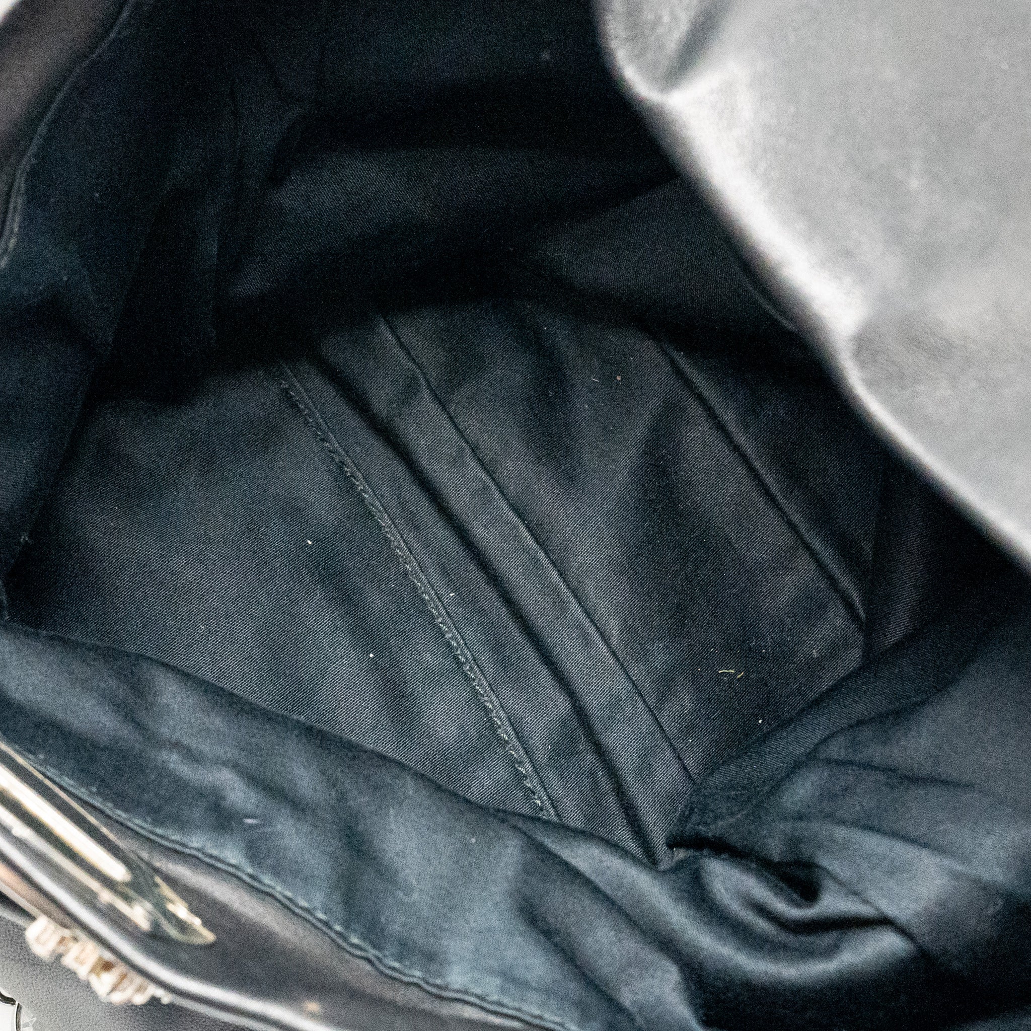 MIU MIU LARGE FLAP SHOULDER BAG LAMBSKIN BLACK SHW