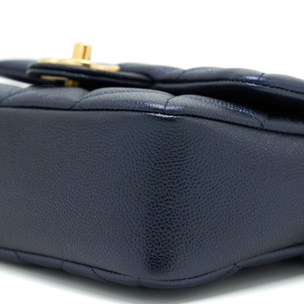 CHANEL 21K MY PERFECT MINI FLAP BAG CAVIAR BLACK GHW