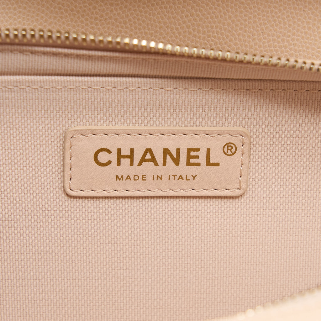 CHANEL 21K CROSSBODY BAG CAVIAR LIGHT BEIGE LGHW (MICROCHIP)