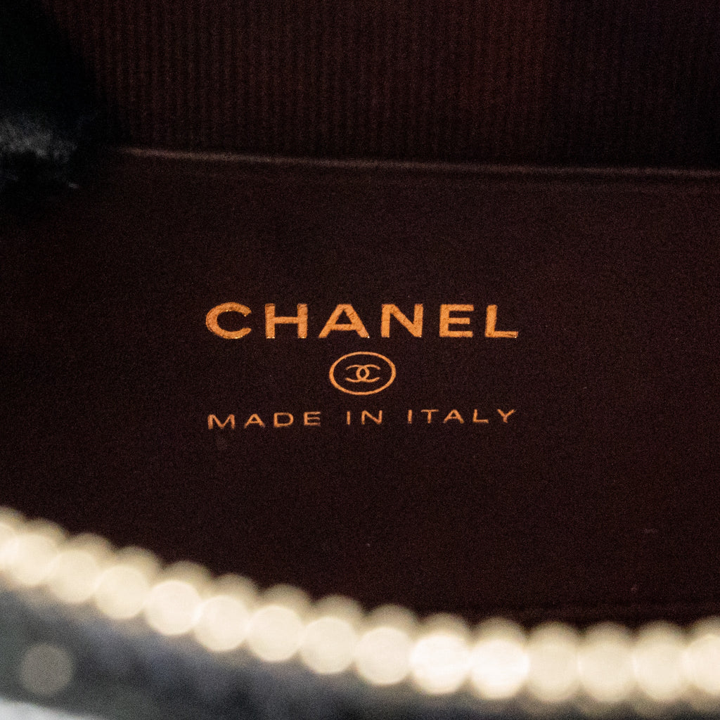 CHANEL 25P MINI BOWLING BAG CAVIAR BLACK LGHW (MICROCHIP)