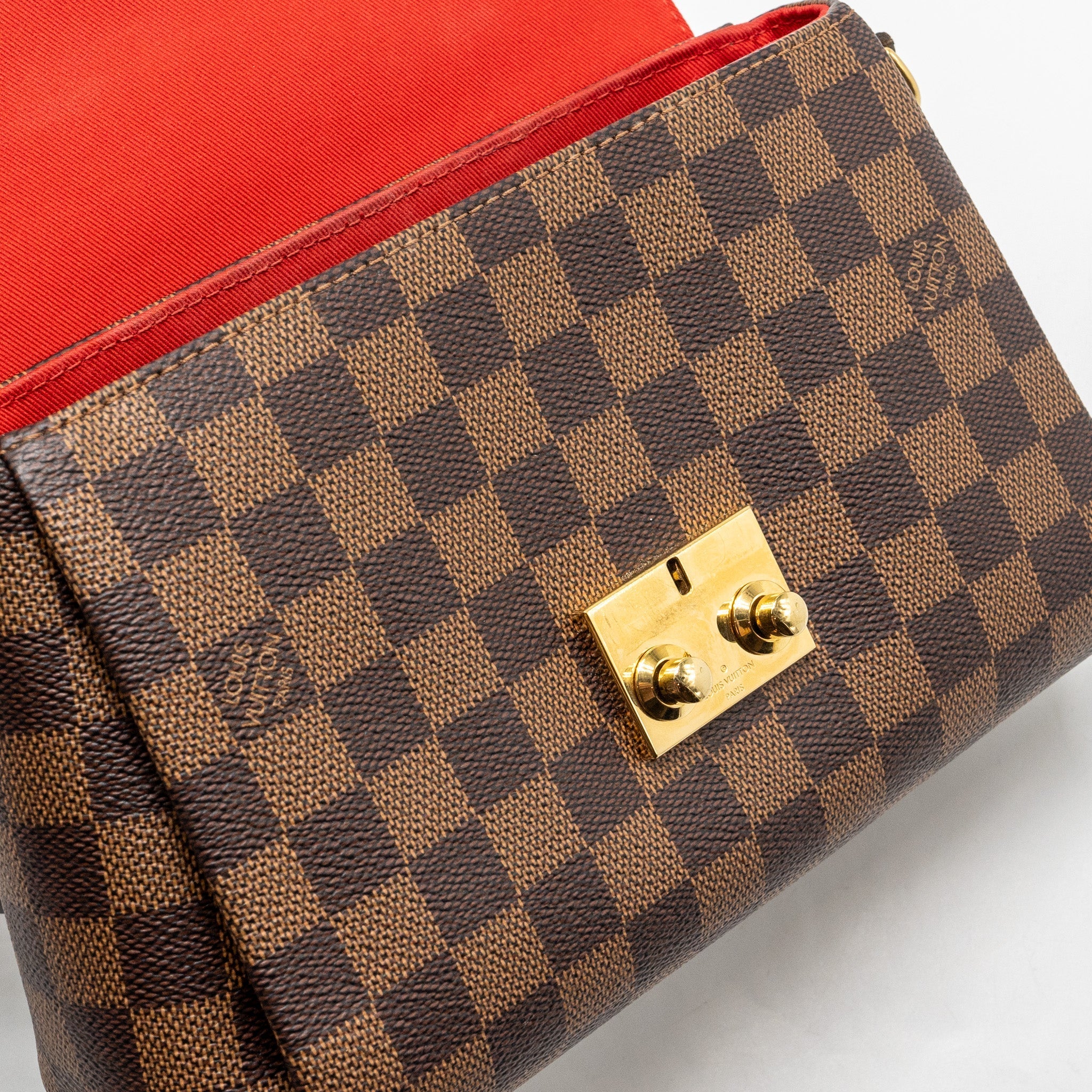 LOUIS VUITTON CROISETTE DAMIER EBENE CANVAS GHW