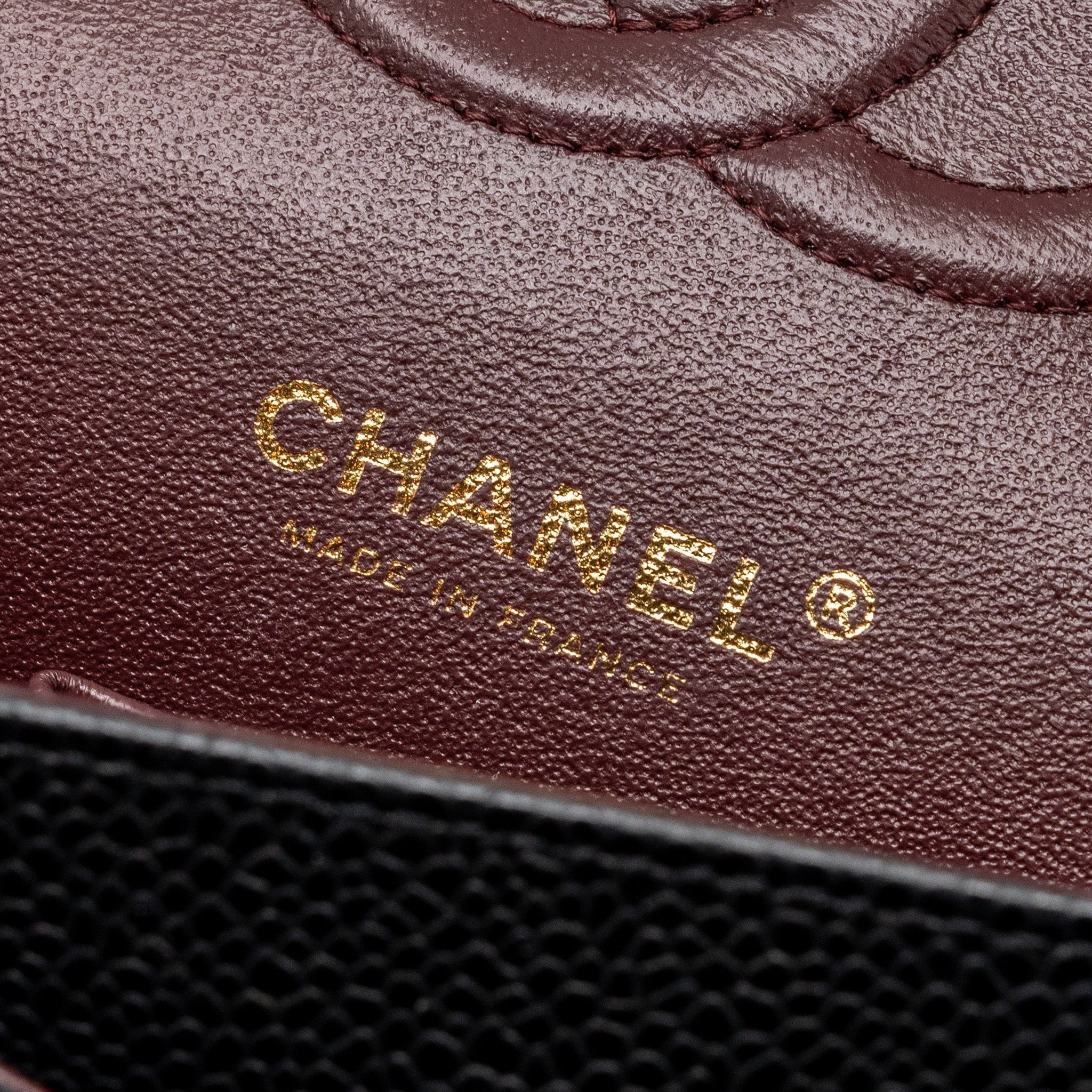 CHANEL MEDIUM CLASSIC DOUBLE FLAP BAG CAVIAR BLACK GHW
