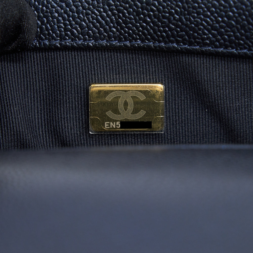 CHANEL 21K MY PERFECT MINI FLAP BAG CAVIAR BLACK GHW
