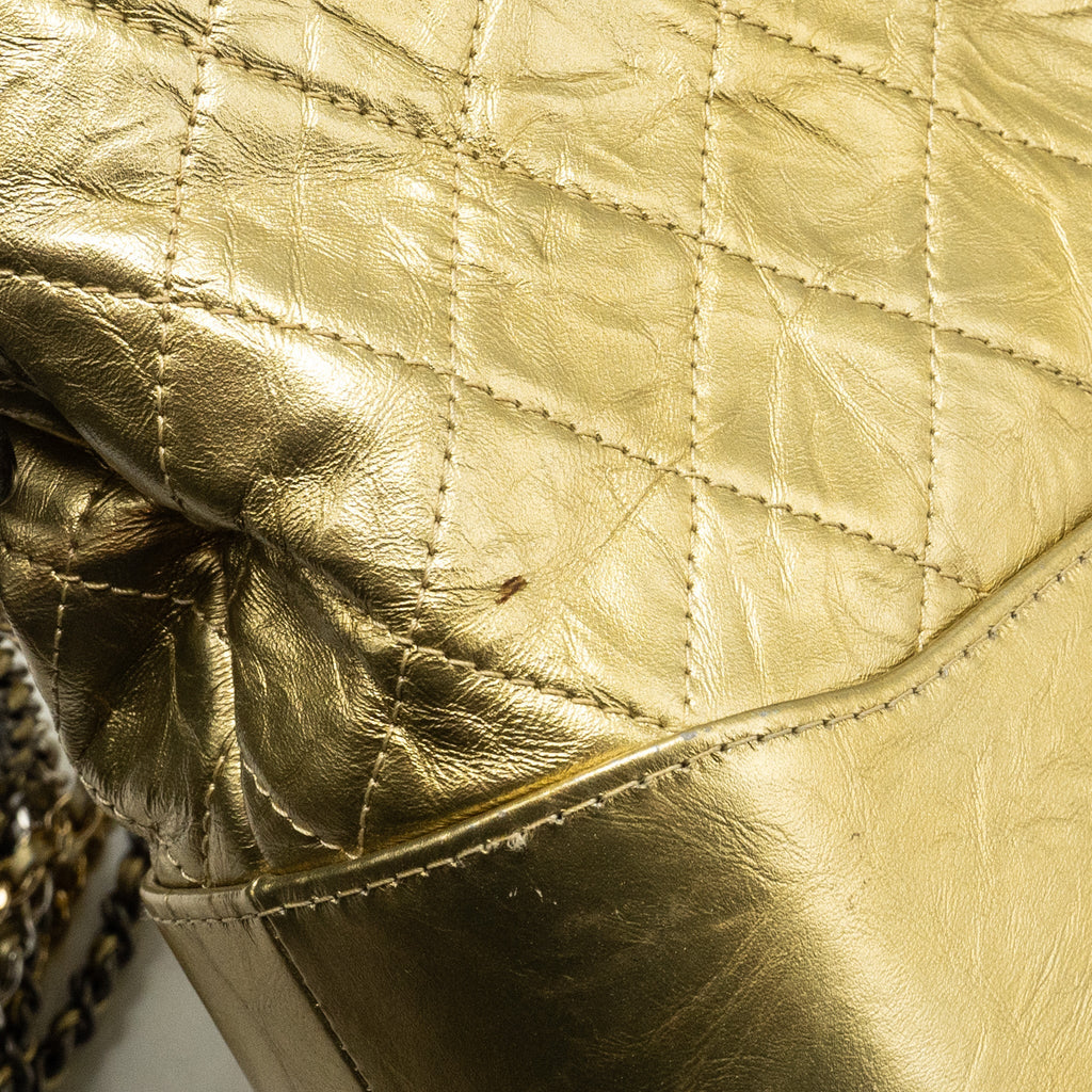 CHANEL GABRIELLE HOBO BAG CALFSKIN METALLIC GOLD MULTICOLOUR HARDWARE