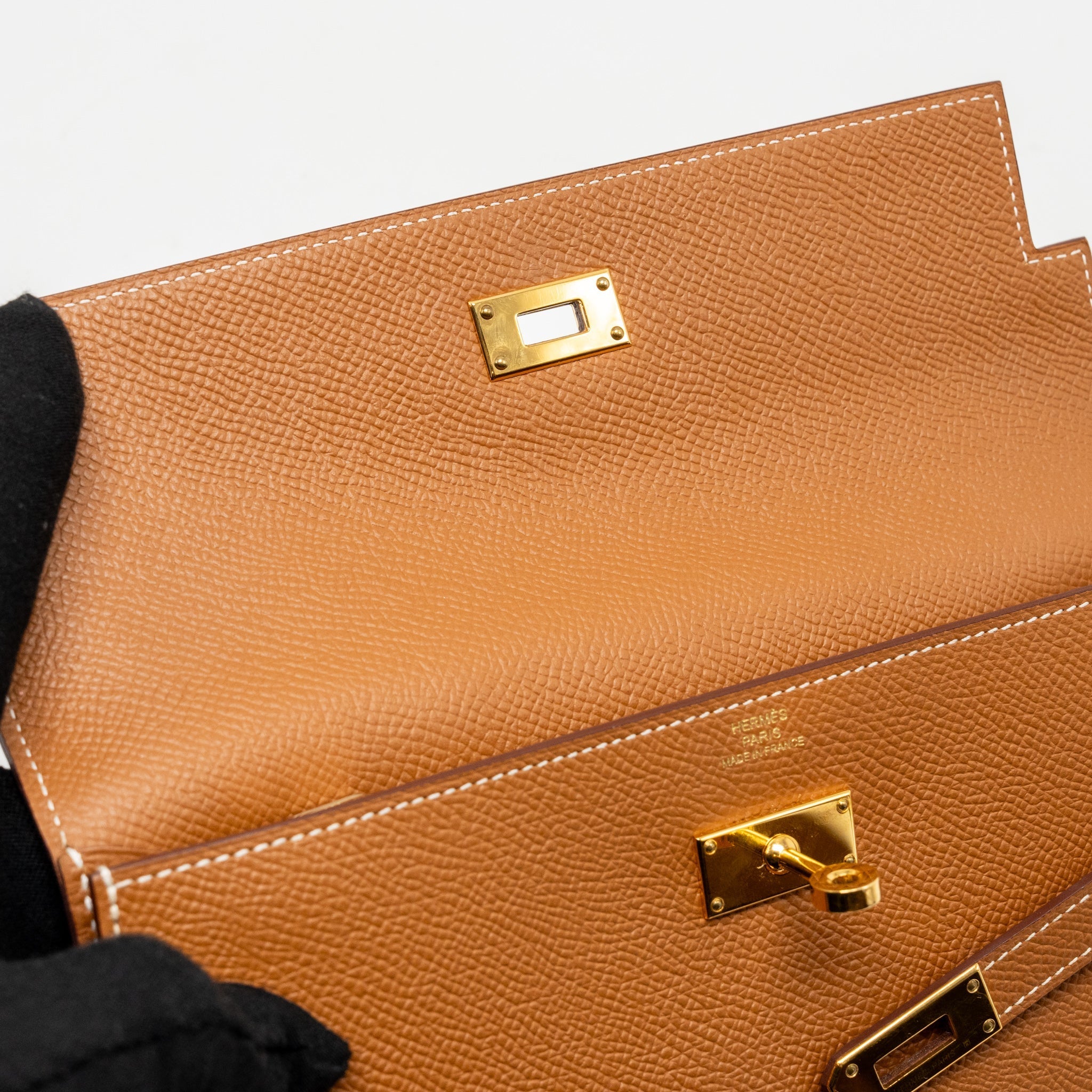 HEMES KELLY LONG WALLET EPSOM GOLD GHW