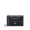 CHANEL CLASSIC JUMBO DOUBLE FLAP BAG CAVIAR BLACK SHW