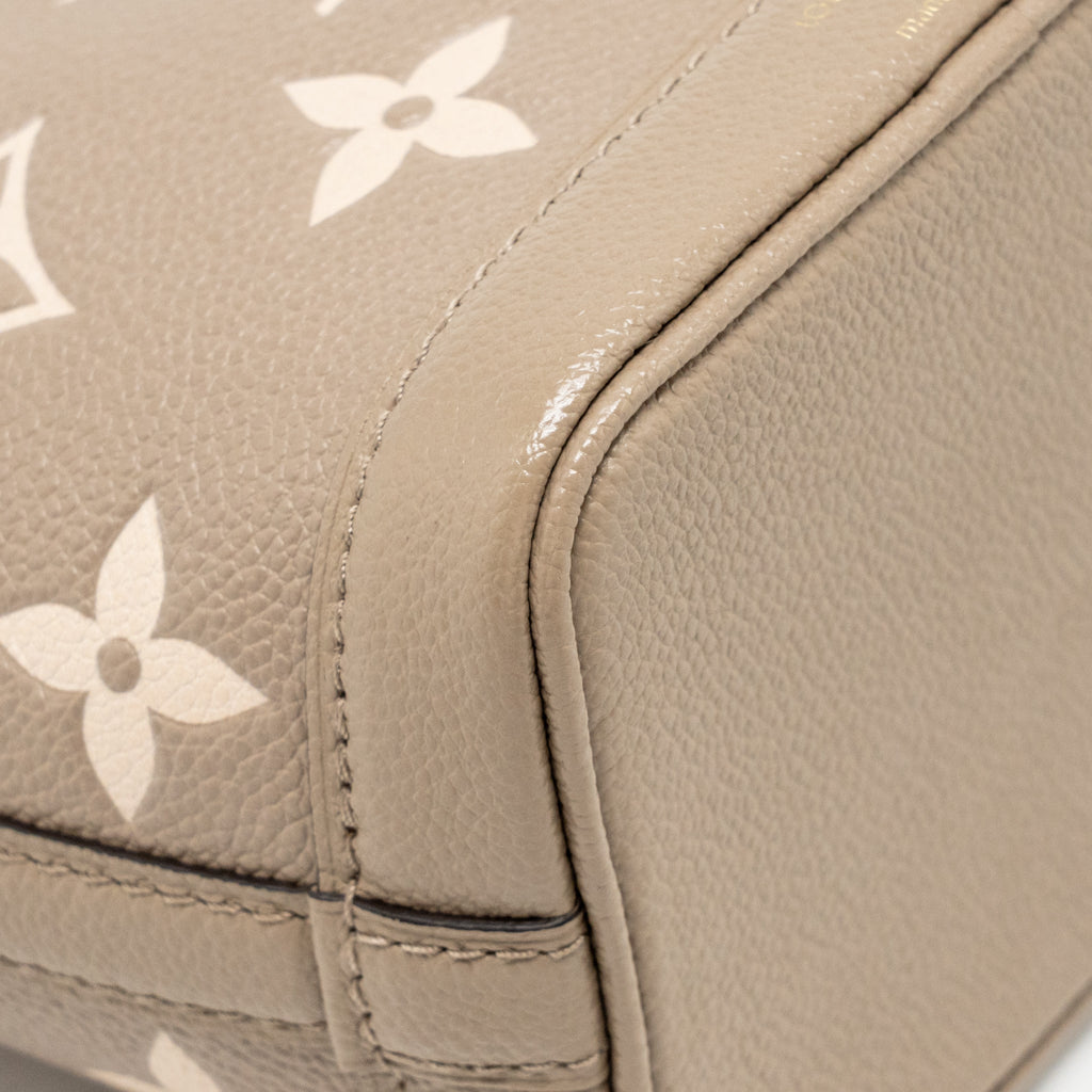 LOUIS VUITTON NANO NOE MONOGRAM EMPREINTE CALFSKIN LEATHER GREY GHW