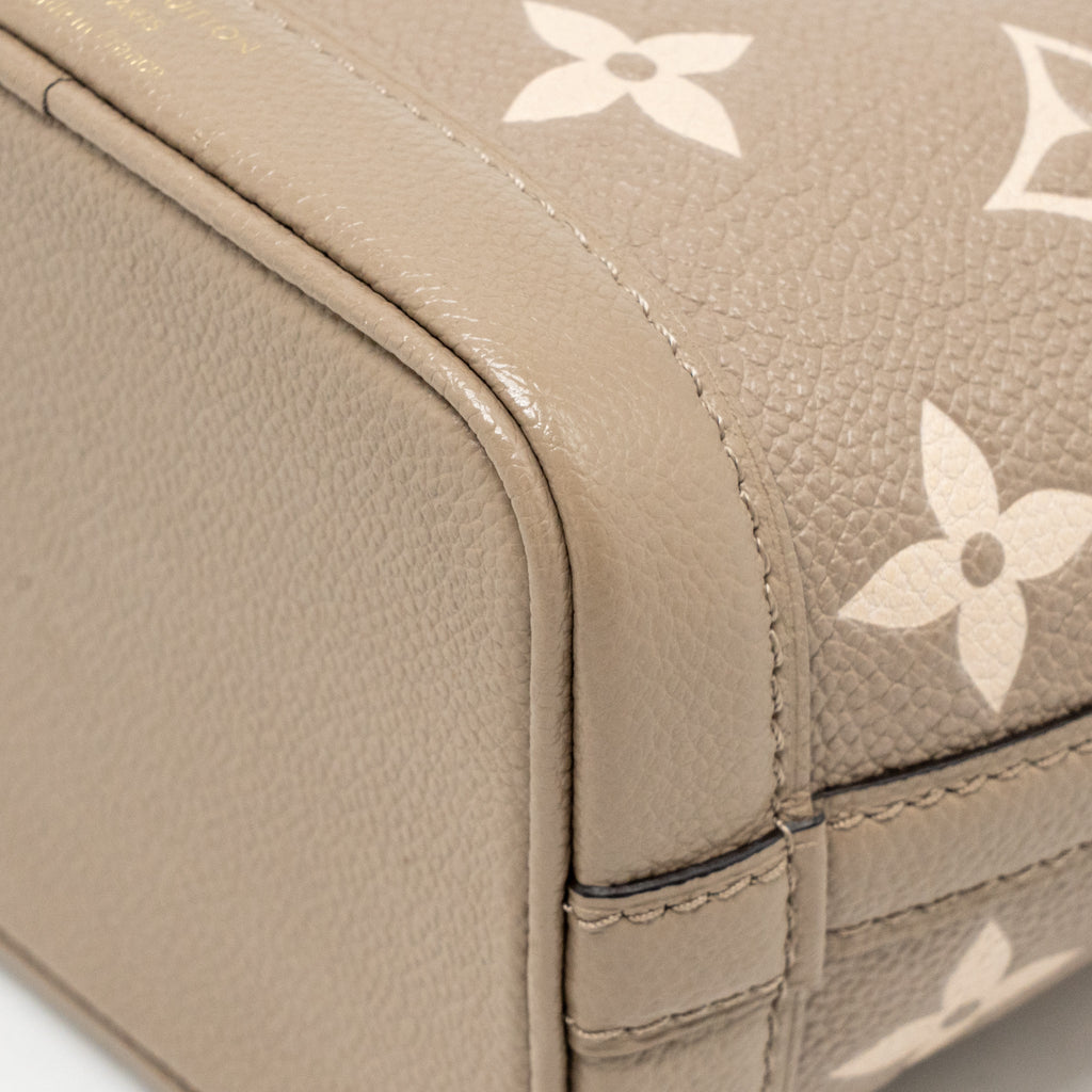 LOUIS VUITTON NANO NOE MONOGRAM EMPREINTE CALFSKIN LEATHER GREY GHW