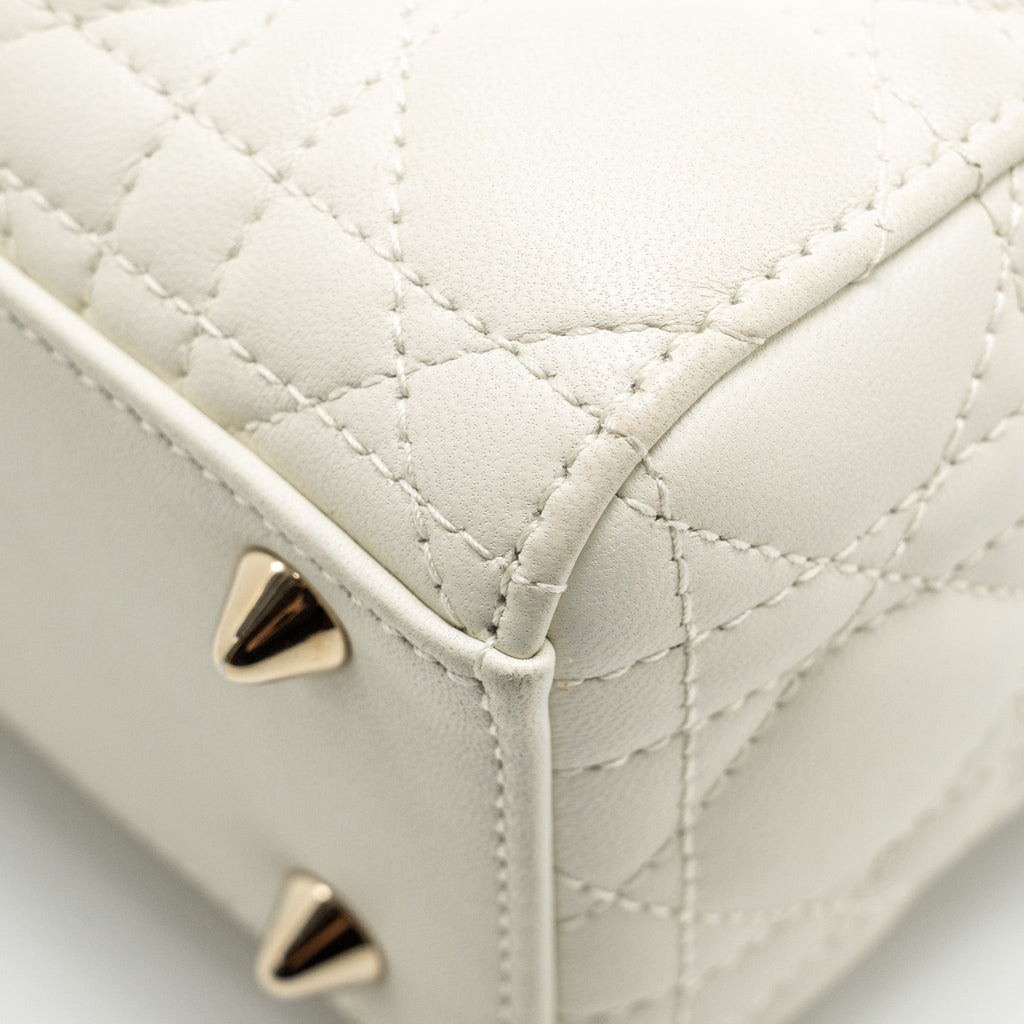 DIOR SMALL MY ABCDIOR LAMBSKIN WHITE LGHW