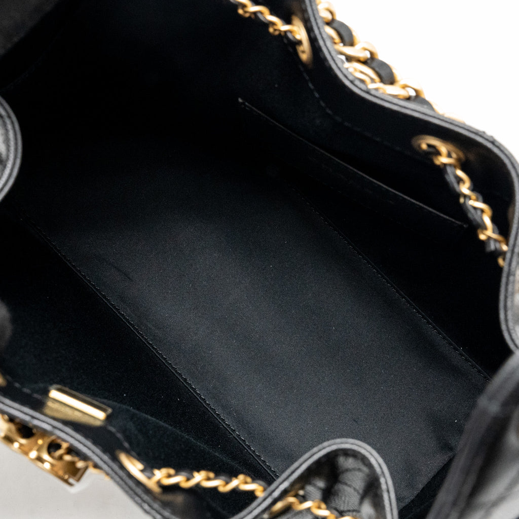 CHANEL SMALL 25 BAG CAVIAR BLACK GHW (MICROCHIP)