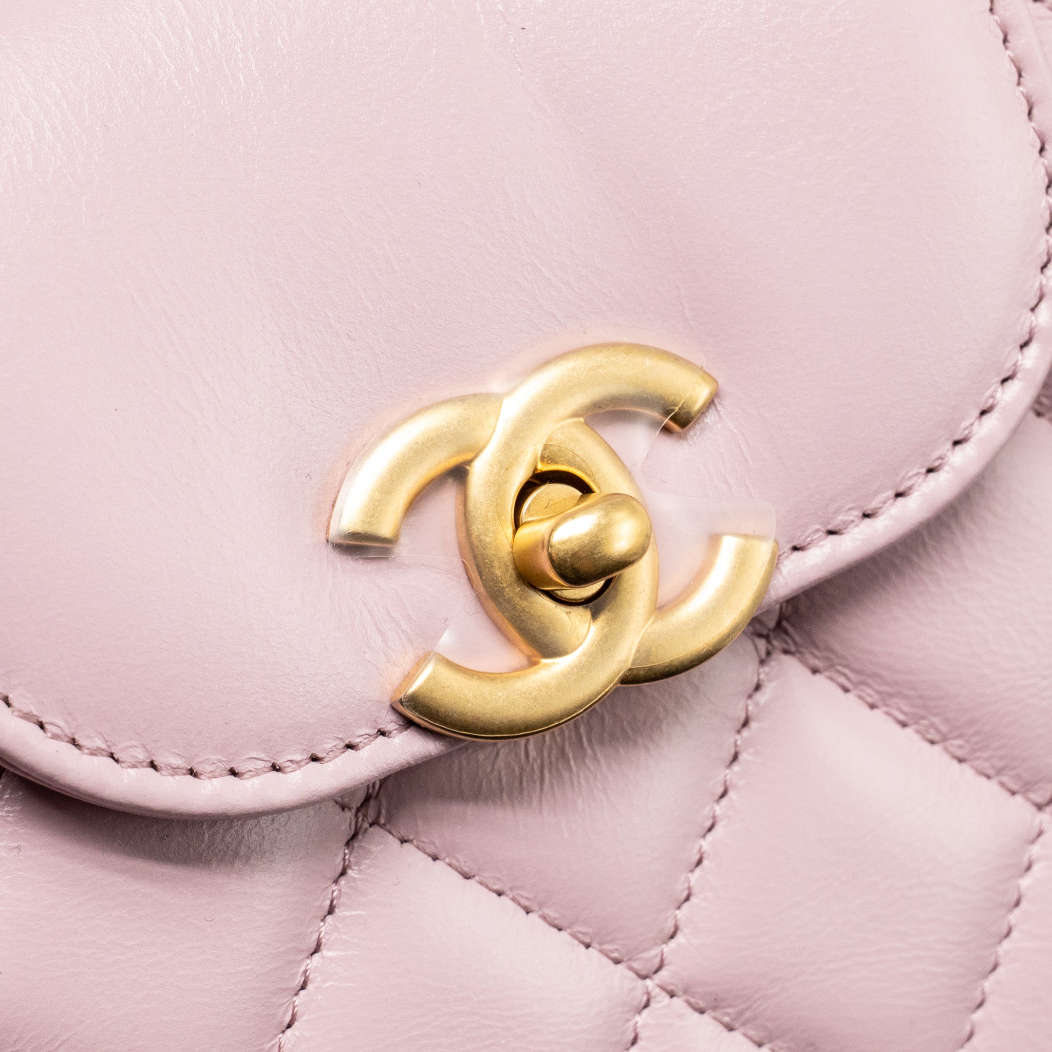 CHANEL MINI KELLY SHOPPING TOTE BAG CALFSKIN 24A LIGHT PINK GHW (MICROCHIP)