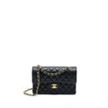 CHANEL SMALL CLASSIC DOUBLE FLAP BAG CAVIAR BLACK GHW (MICROCHIP)