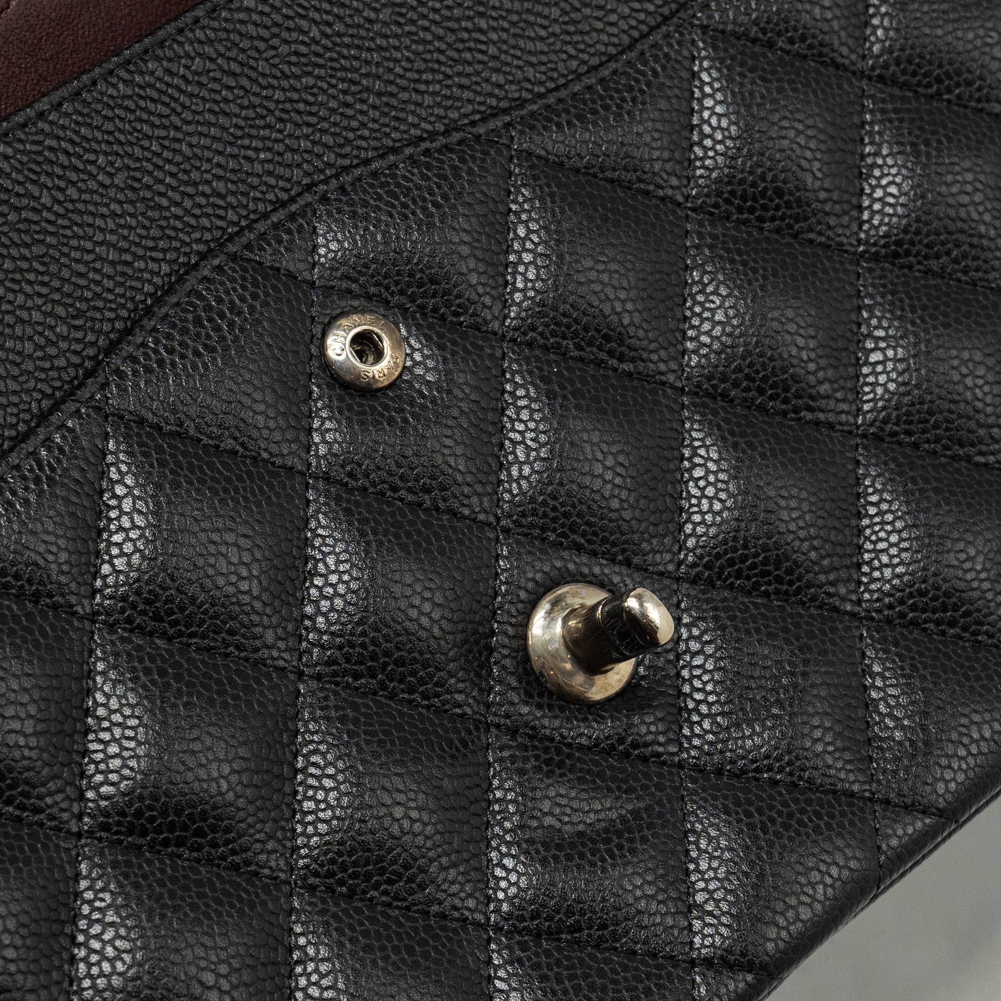 CHANEL JUMBO CLASSIC DOUBLE FLAP BAG CAVIAR BLACK SHW