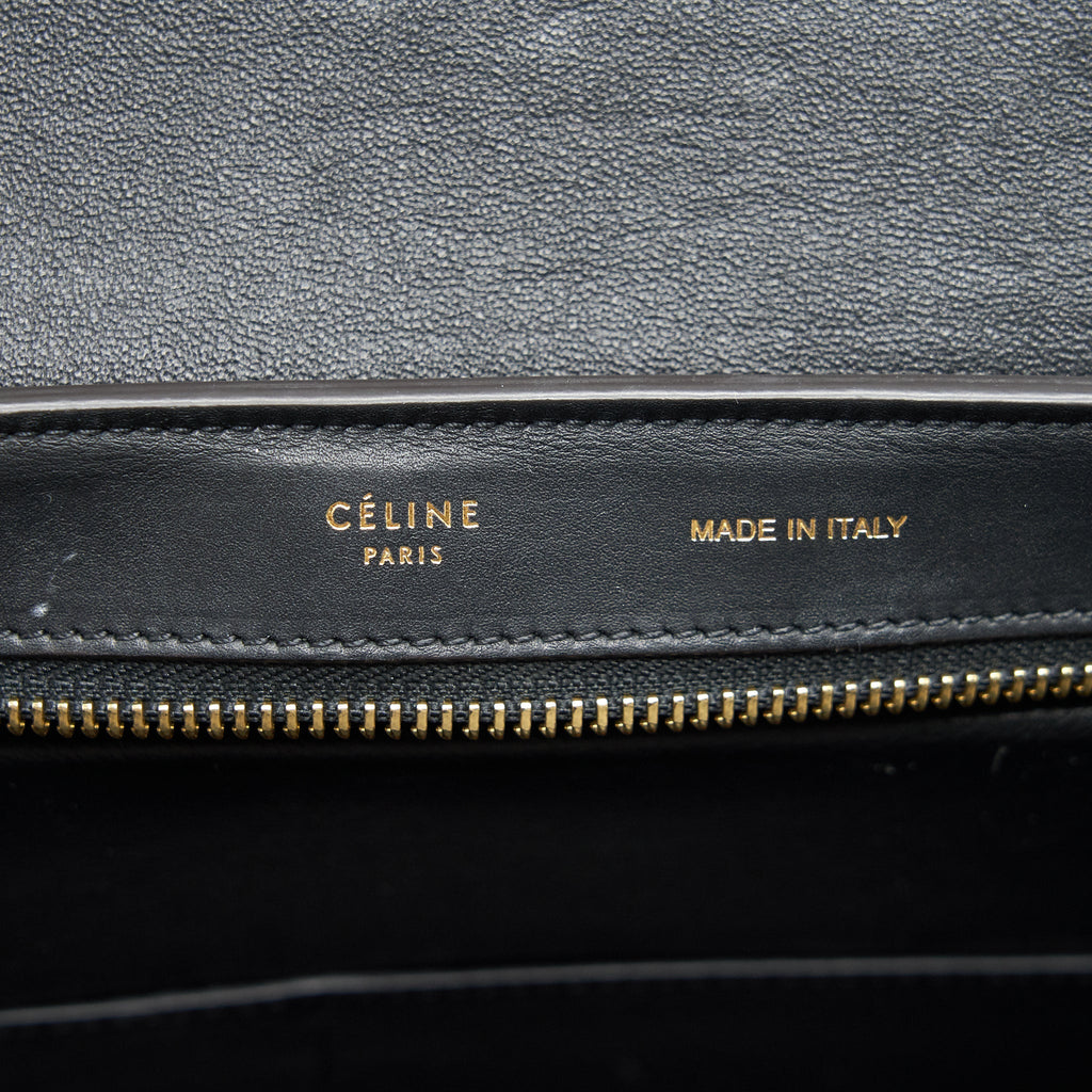 CELINE TRAPEZE BAG DEEP GREY / BLACK GHW