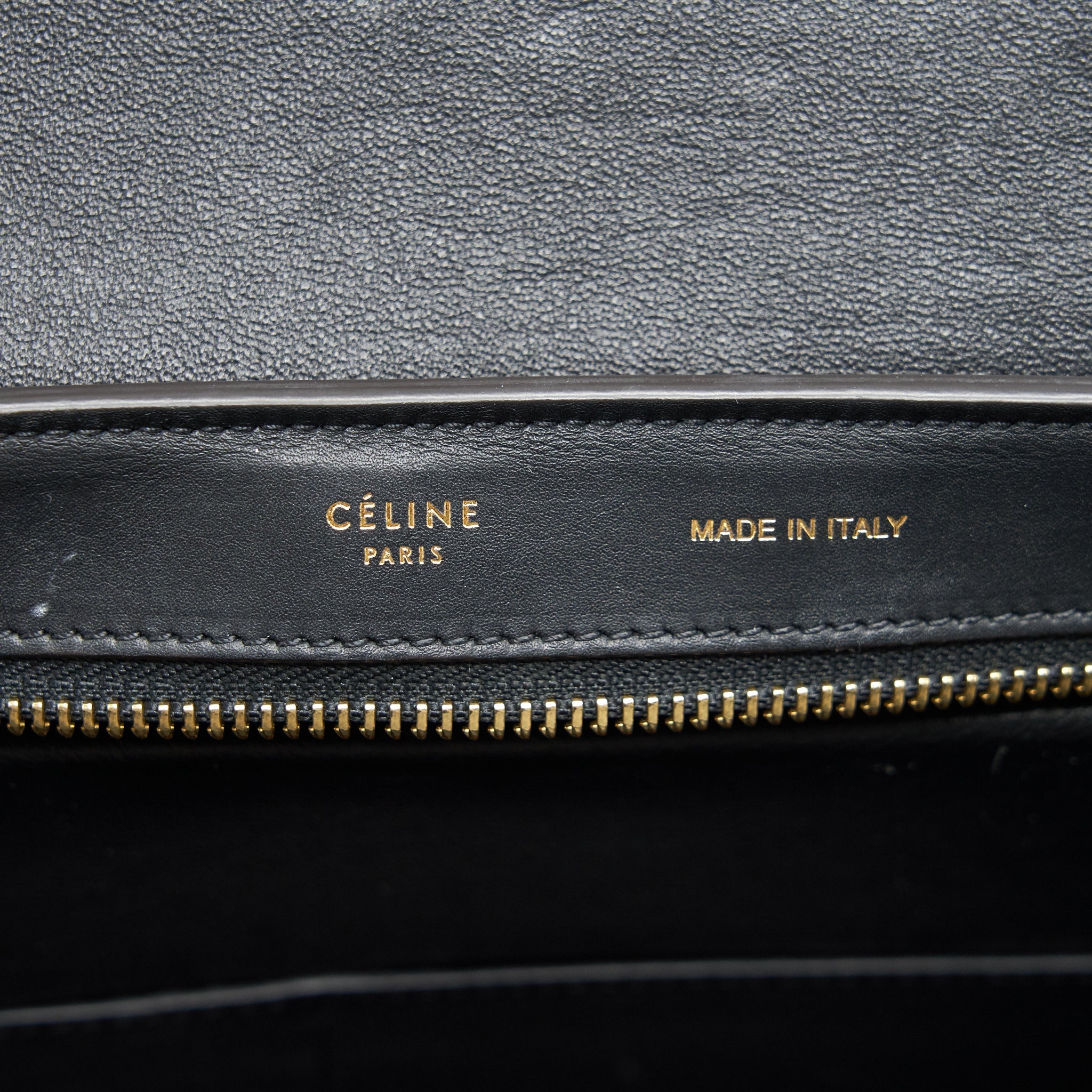 CELINE TRAPEZE BAG DEEP GREY / BLACK GHW