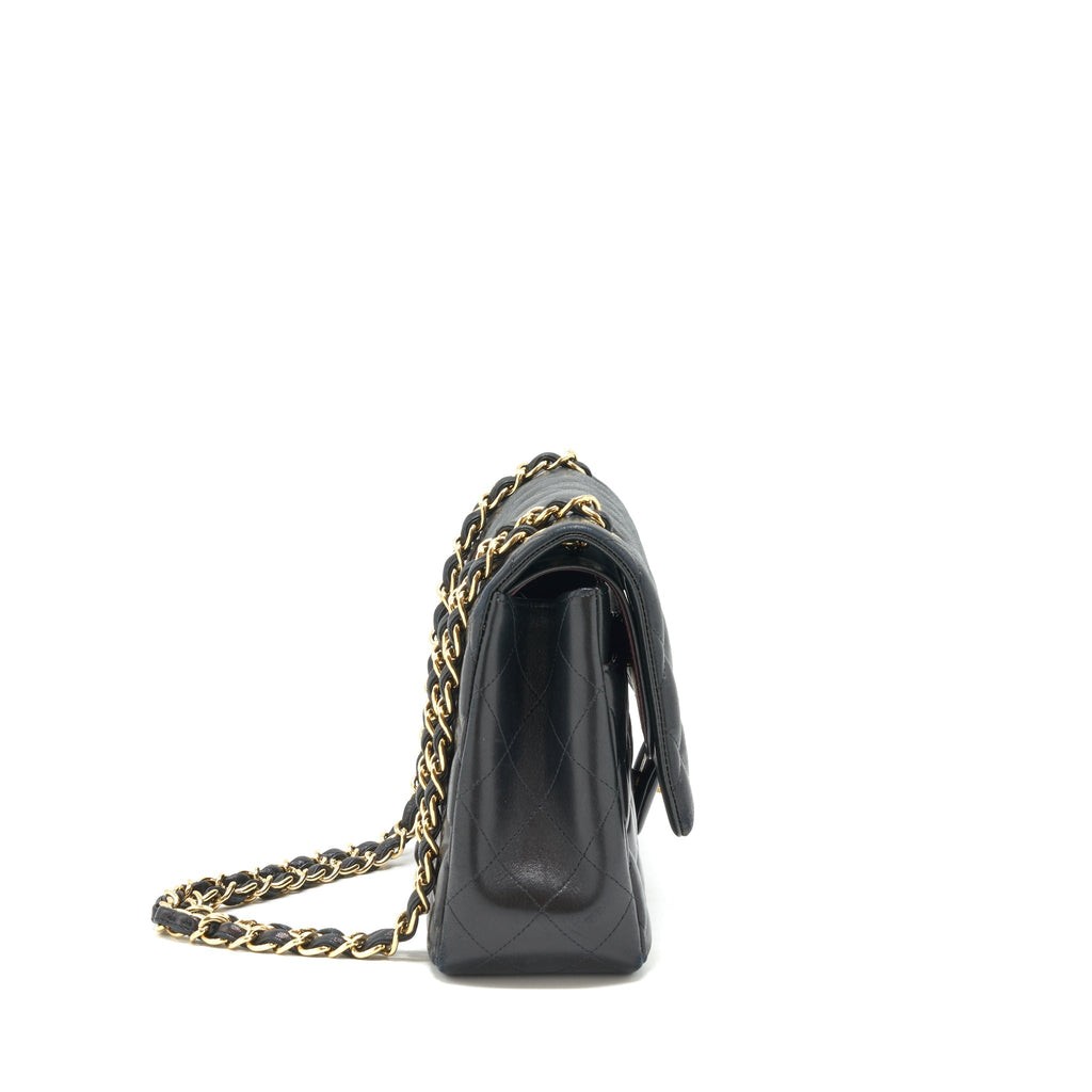 CHANEL CLASSIC JUMBO DOUBLE FLAP BAG LAMBSKIN BLACK GHW