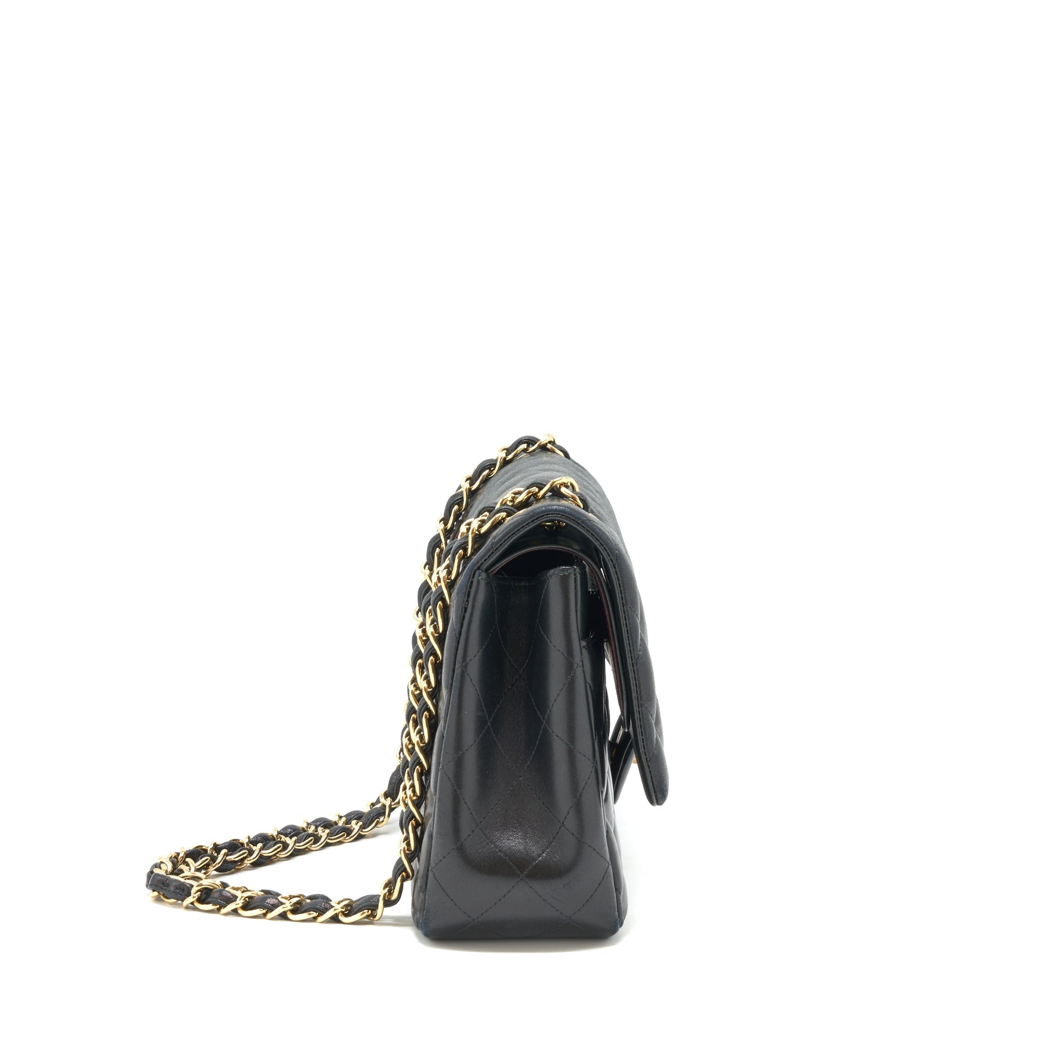 CHANEL CLASSIC JUMBO DOUBLE FLAP BAG LAMBSKIN BLACK GHW