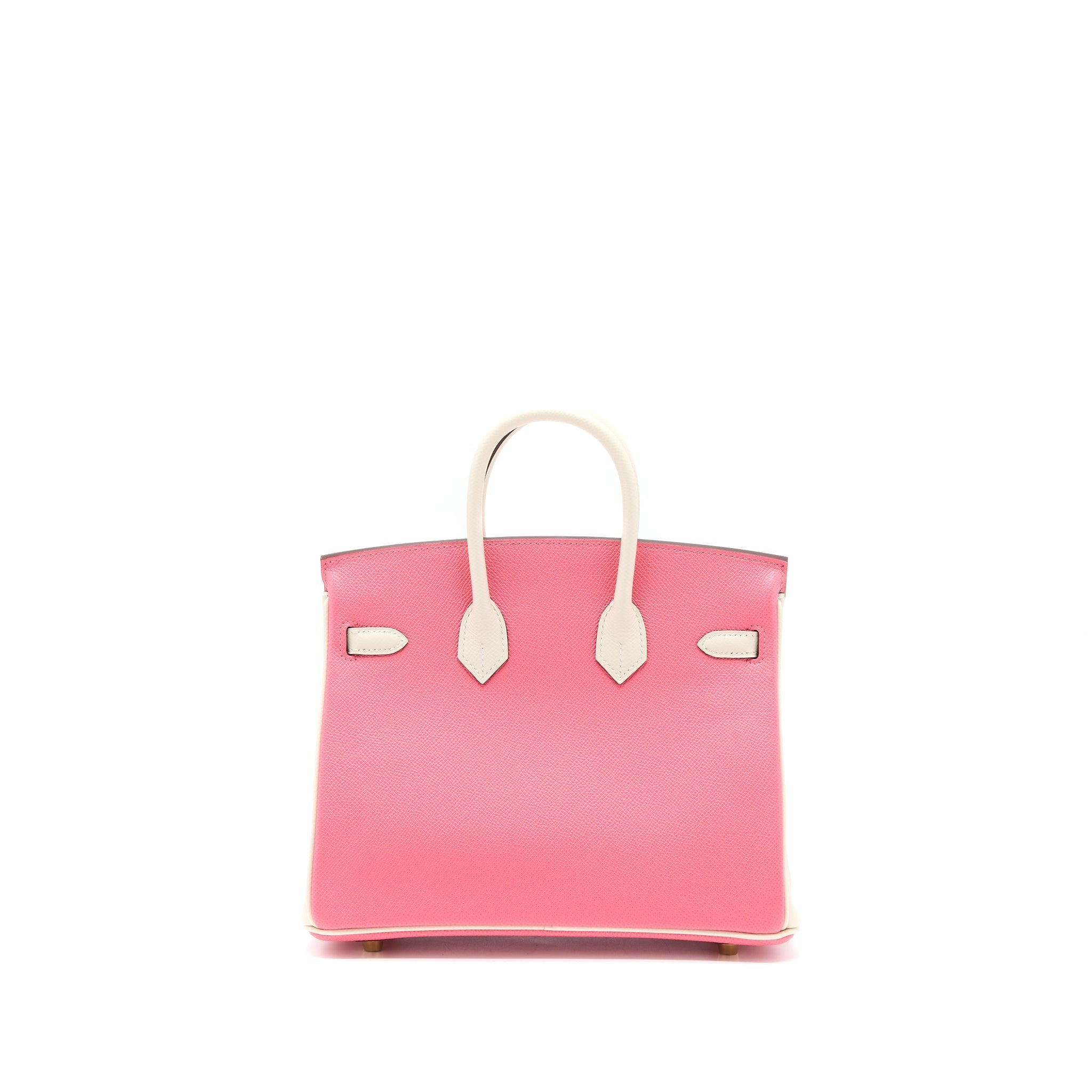 HERMES BIRKIN 25 SPECIAL ORDER EPSOM ROSE AZALEE/CRAIE WITH BRUSHED GHW