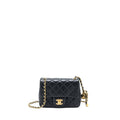 CHANEL 22S PEARL CRUSH MINI SQUARE FLAP BAG LAMBSKIN BLACK GHW(MICROCHIP)