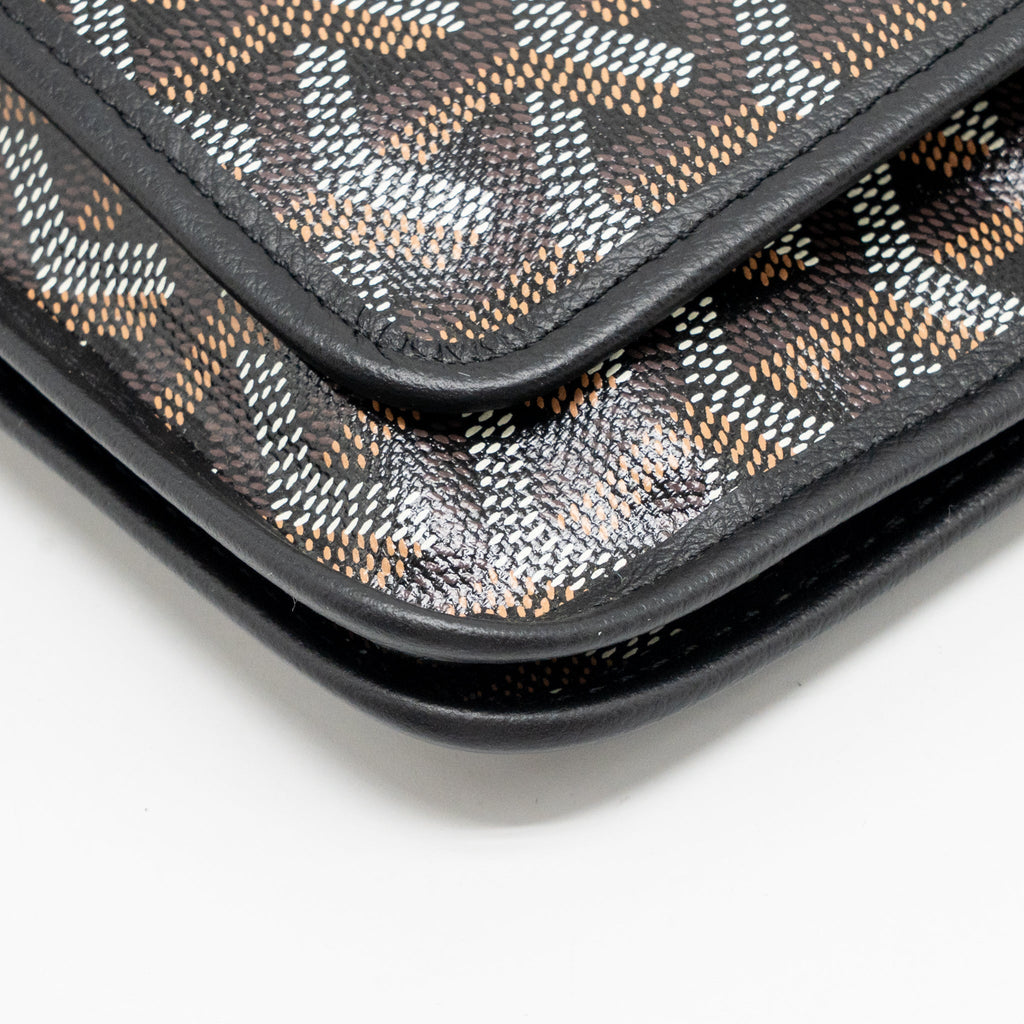 GOYARD PLUMET POCKET POCHETTE GOYARDINE CANVAS BLACK SHW