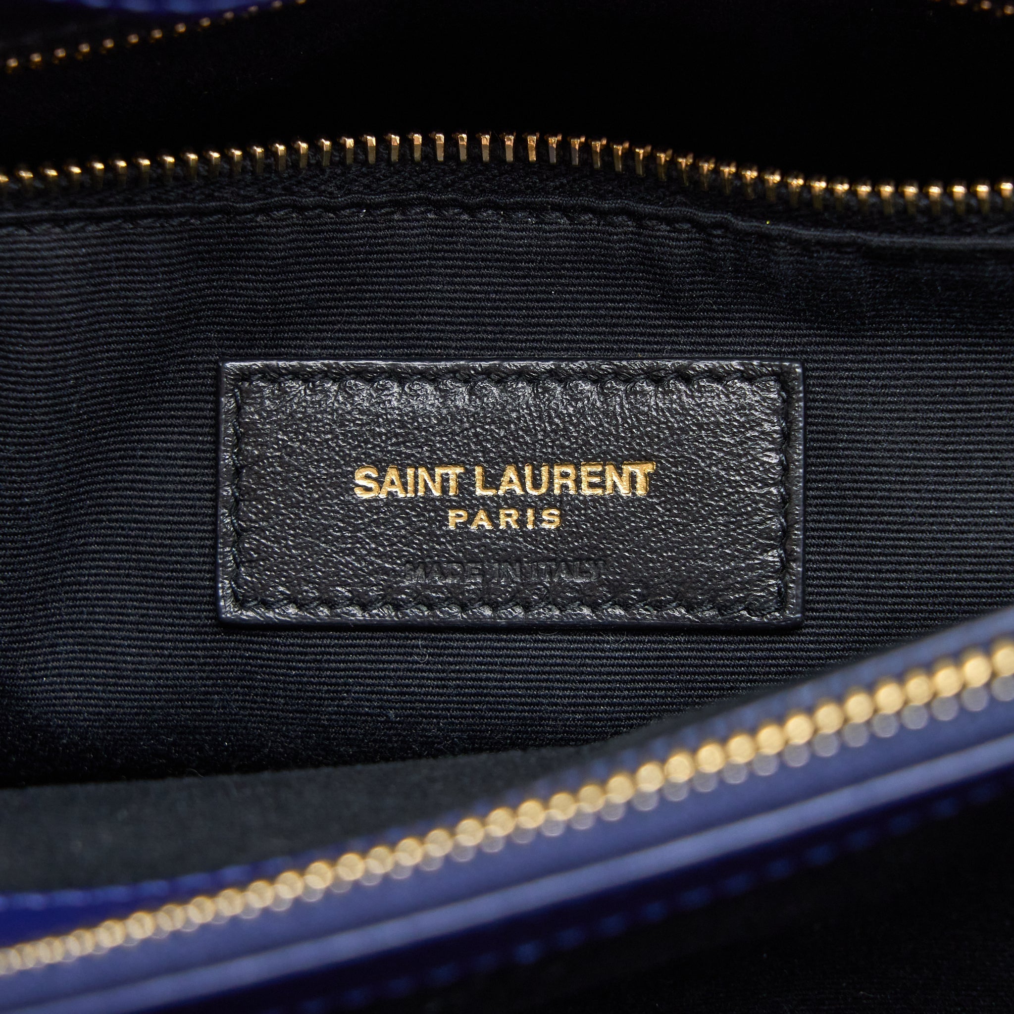 SAINT LAURENT/YSL MEDIUM LOULOU SHOULDER BAG CALFSKIN BLUE GHW
