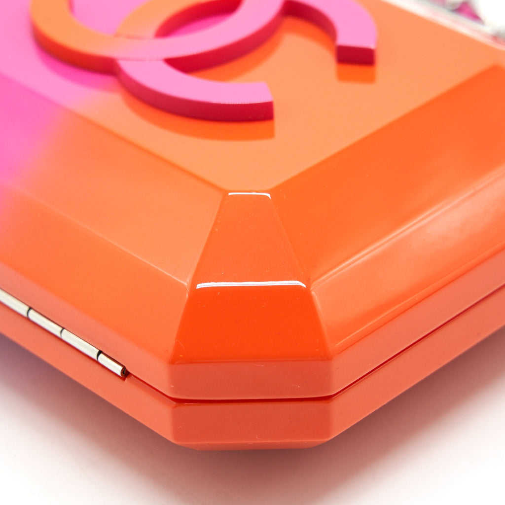 CHANEL RUNWAY MINAUDIERE CLUTCH PINK/ ORANGE